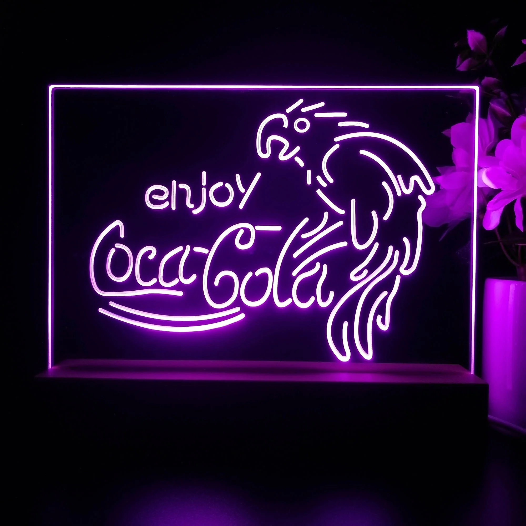 Coca Cola Classic Logo Bar Neon Sign Pub Bar Lamp - Image 3