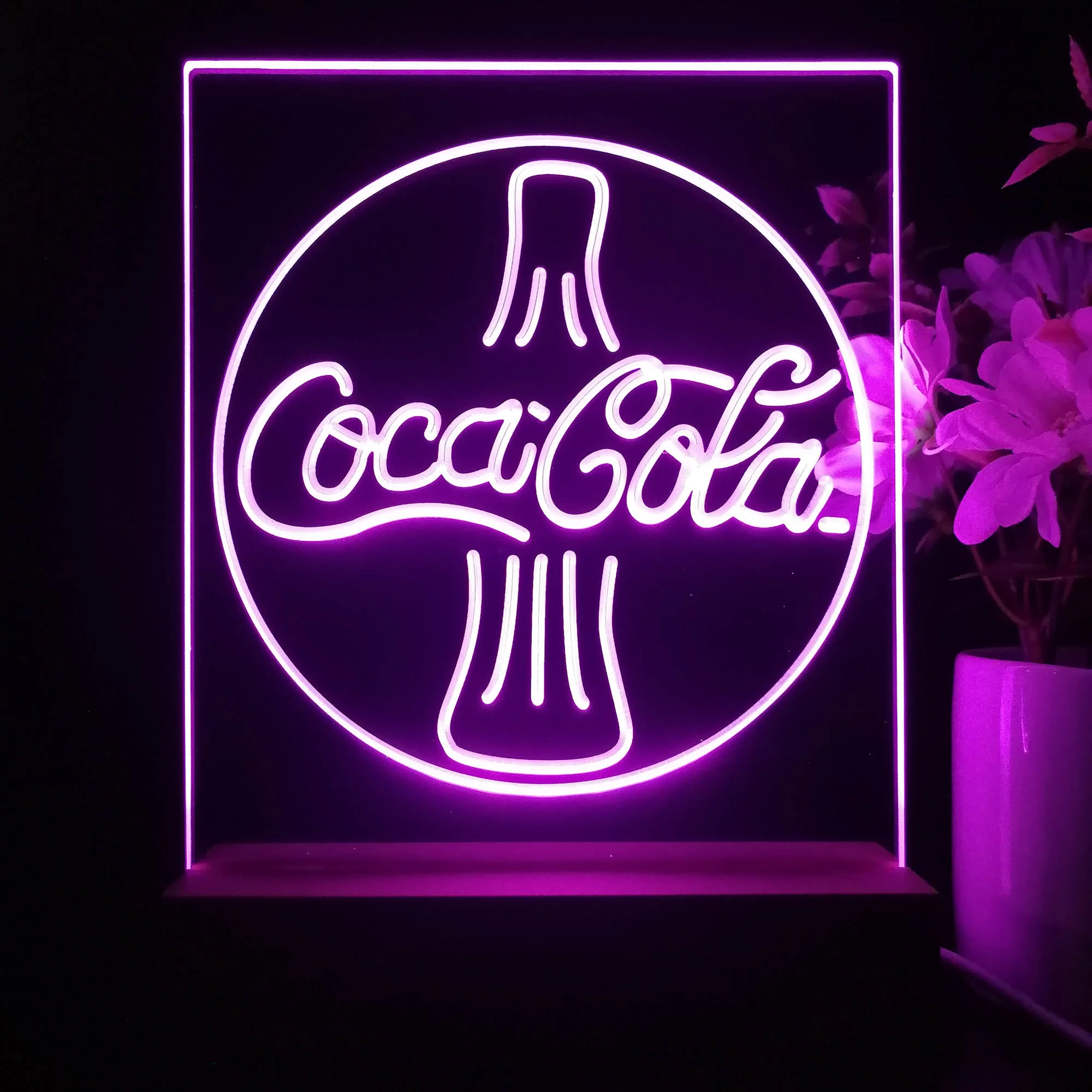 Coca Cola Cokes Bottle Bar Decoration Gifts 3D Illusion Night Light Desk Lamp