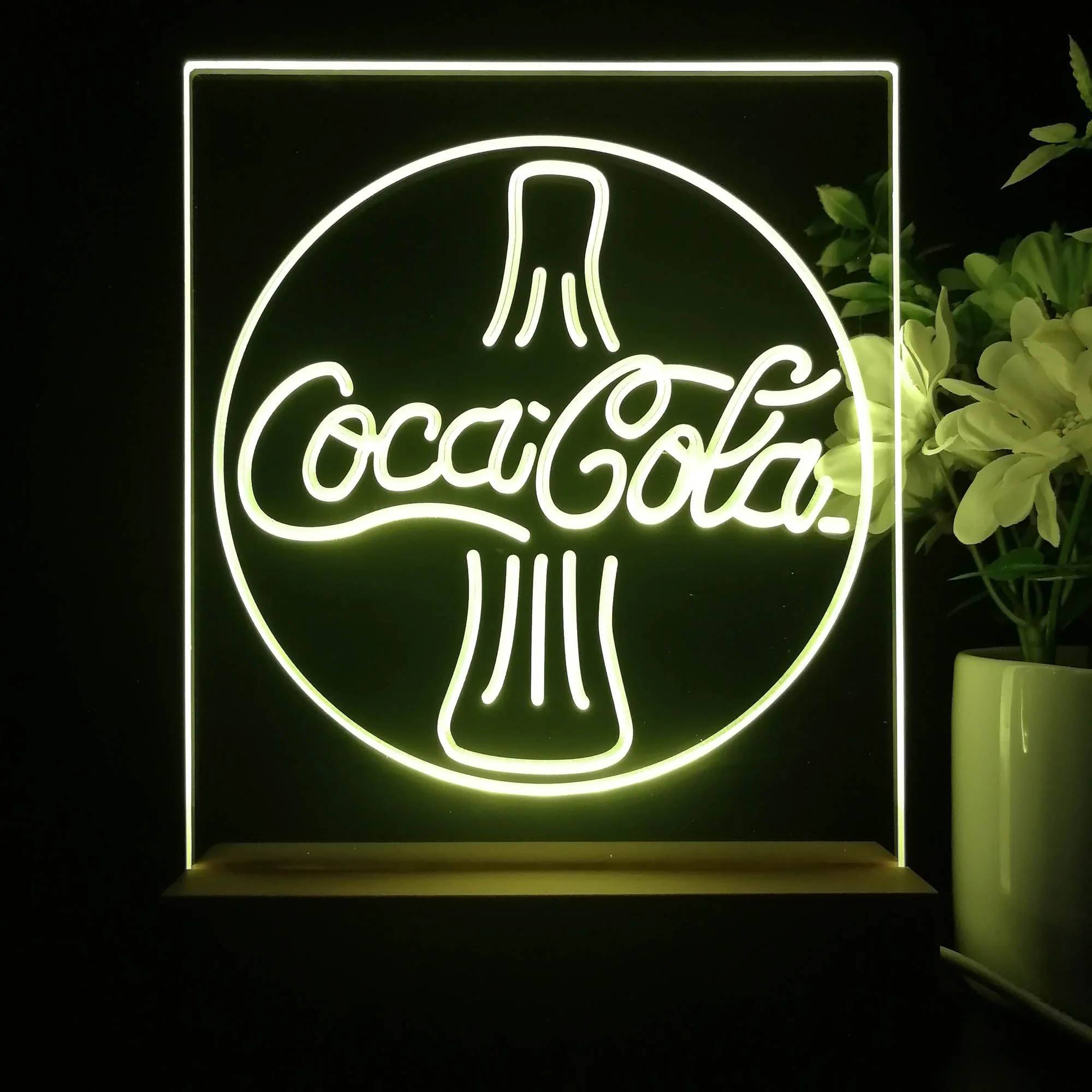 Coca Cola Cokes Bottle Bar Decoration Gifts 3D Illusion Night Light Desk Lamp - Image 2