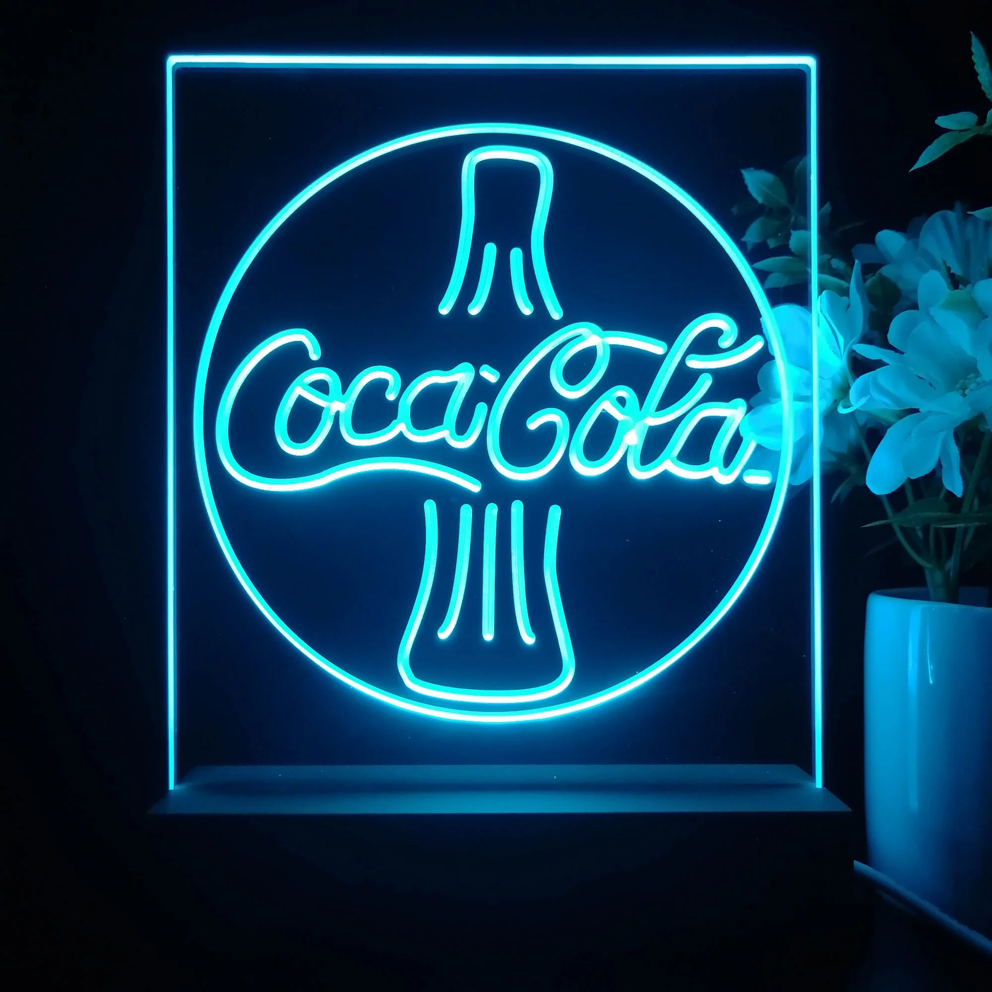 Coca Cola Cokes Bottle Bar Decoration Gifts 3D Illusion Night Light Desk Lamp - Image 3