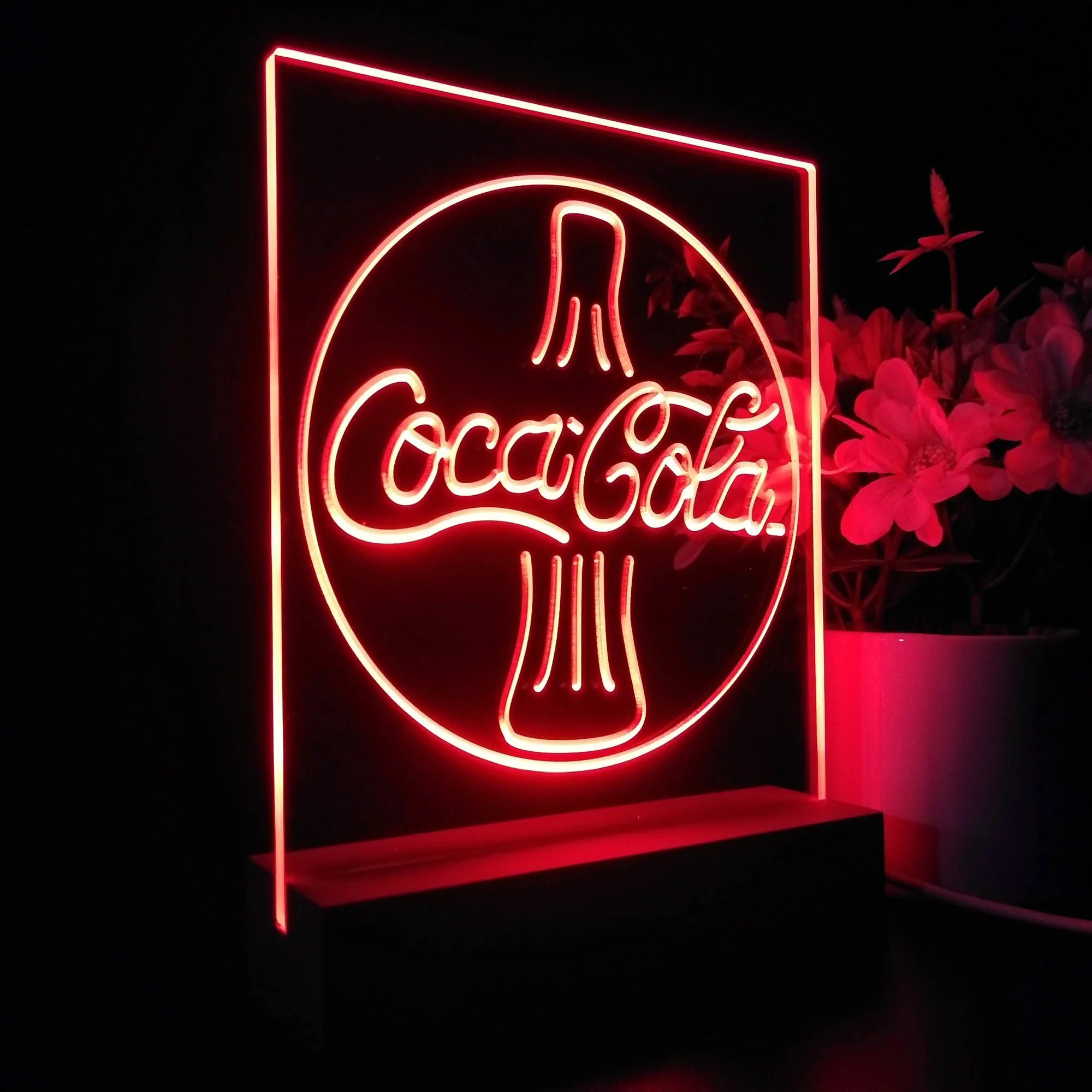Coca Cola Cokes Bottle Bar Decoration Gifts 3D Illusion Night Light Desk Lamp - Image 6