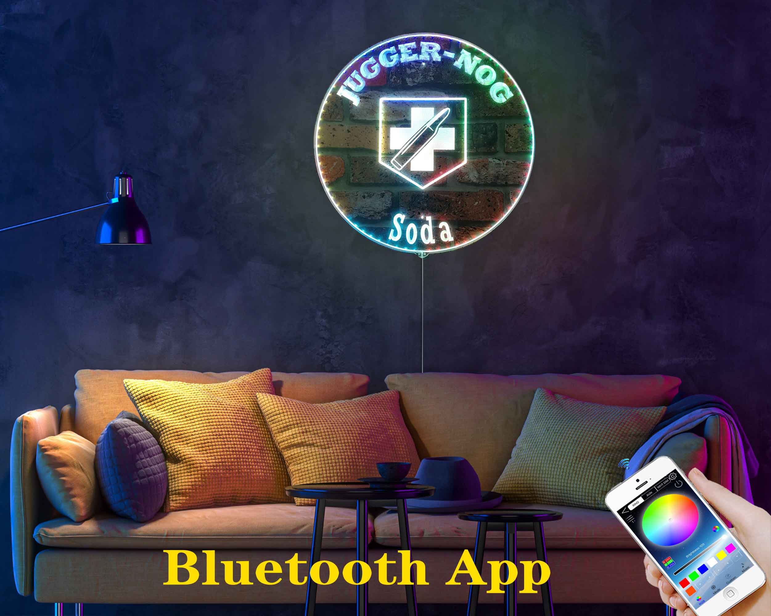 Call of Duty Zombie Juggernog Soda Neon Neon LED Sign with Dynamic RGB Colors - Image 8