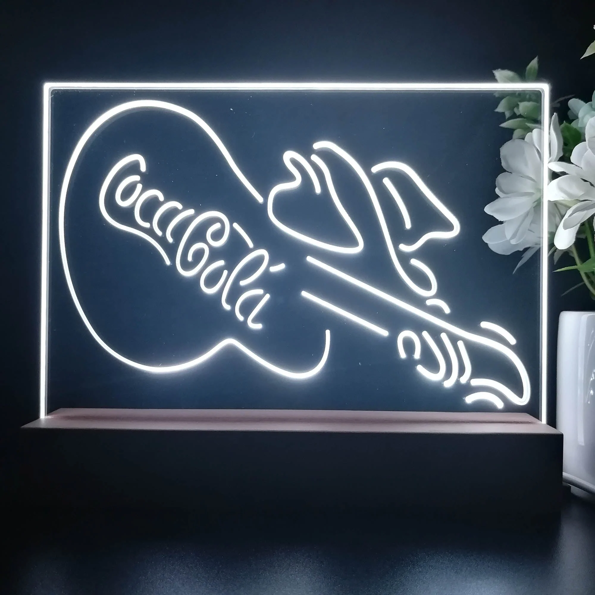 Coca Cola Guitar Bar Neon Sign Pub Bar Lamp - Image 3