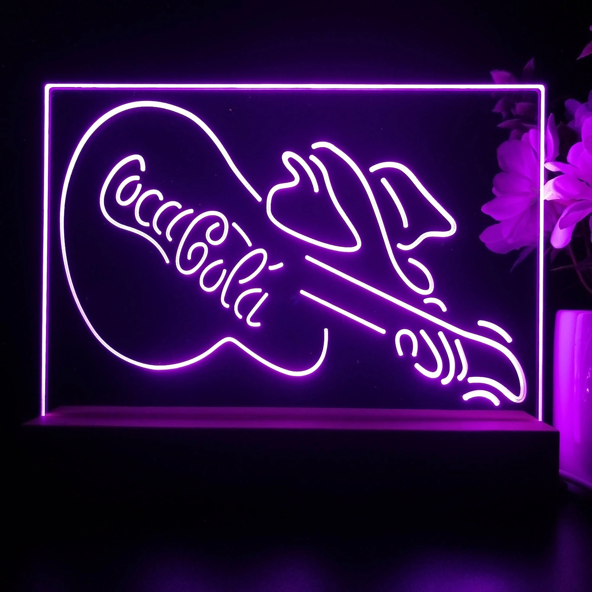 Coca Cola Guitar Bar Neon Sign Pub Bar Lamp - Image 4