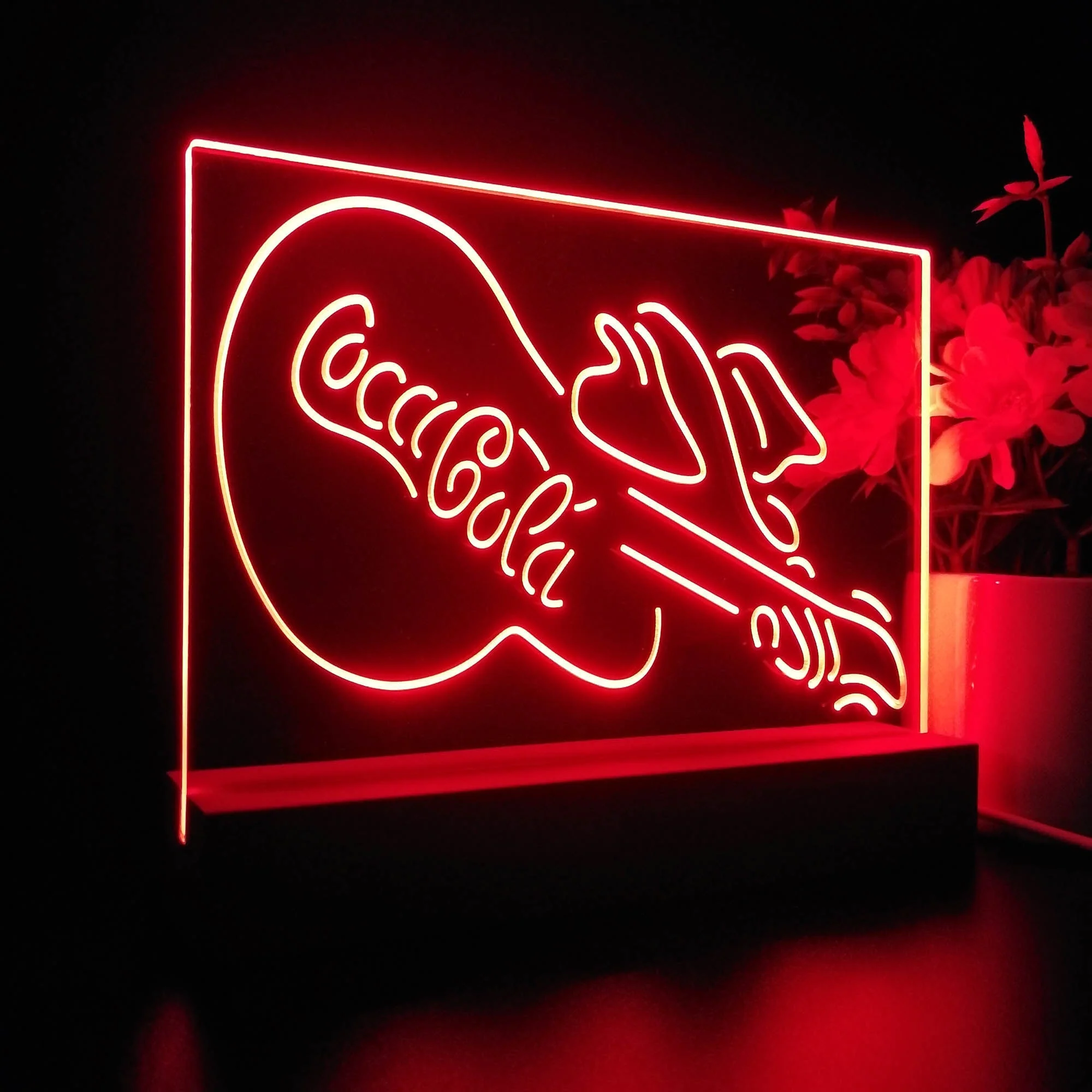 Coca Cola Guitar Bar Neon Sign Pub Bar Lamp - Image 5