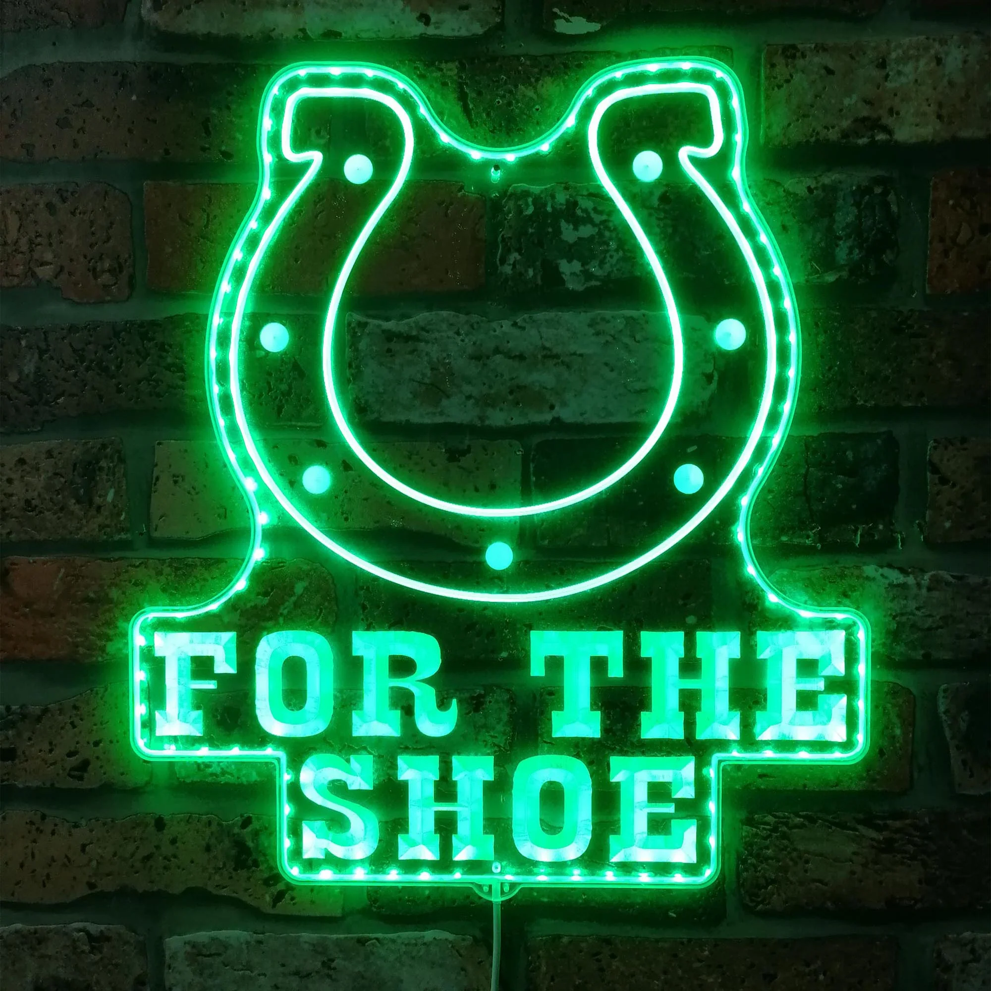 Indianapolis Colts For The Shoe Neon LED Sign with Dynamic RGB Colors - Image 6