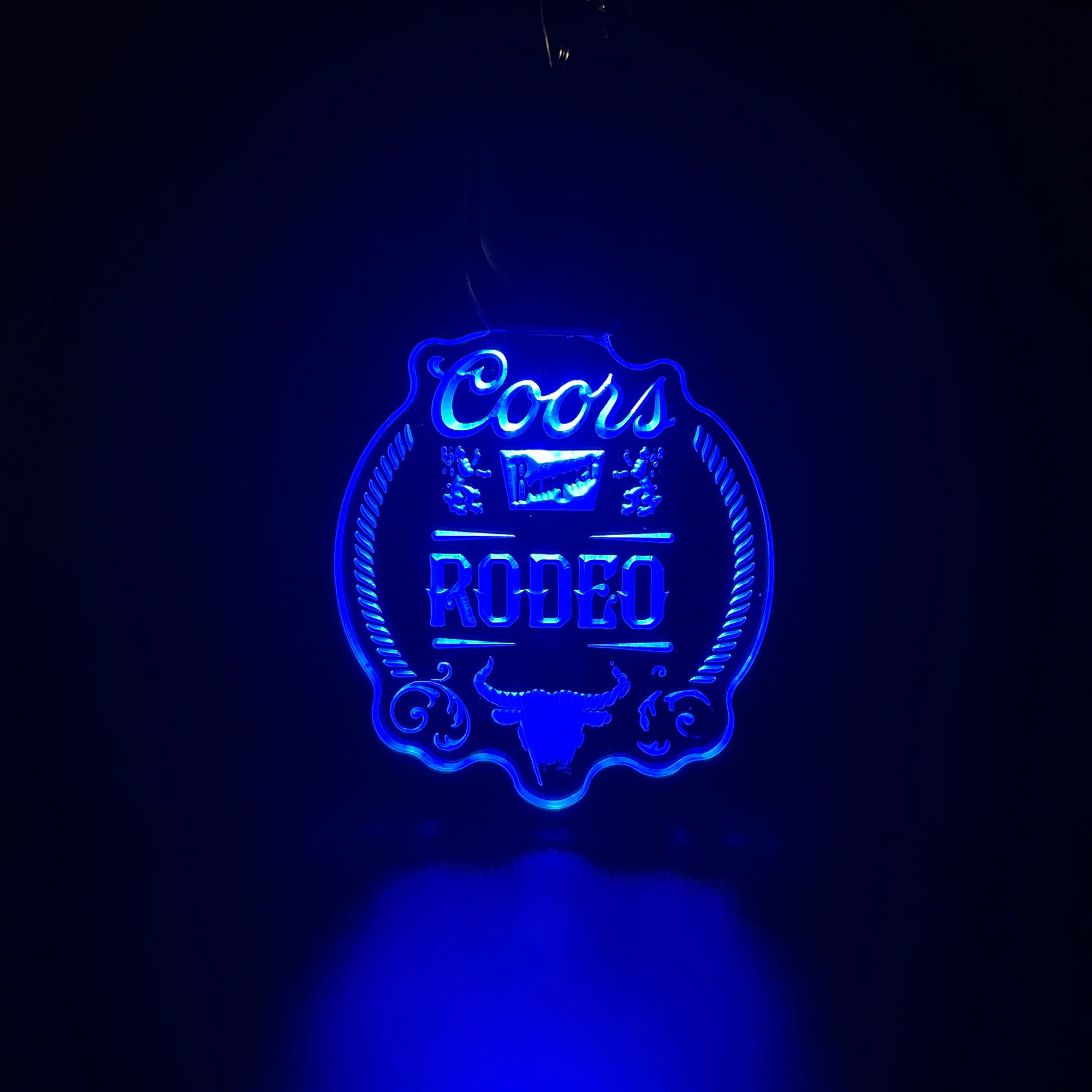 Coors Banquet Rodeo LED Light Acrylic Keychain , Christmas Tree Ornament - Image 5
