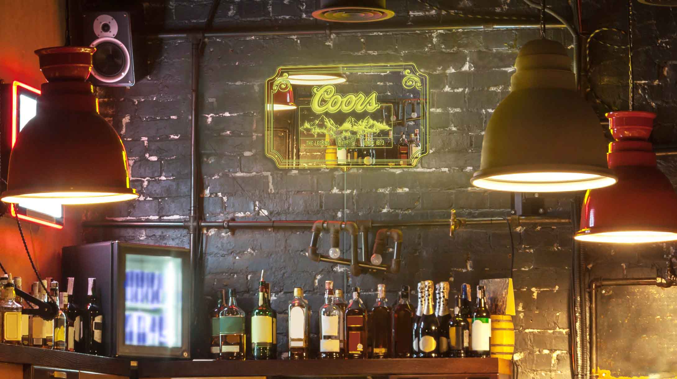 Coors Banquet the Legend RGB LED Neon Sign with Elegant Mirror Backing  - Perfect for Bars & Home Decor - Image 5
