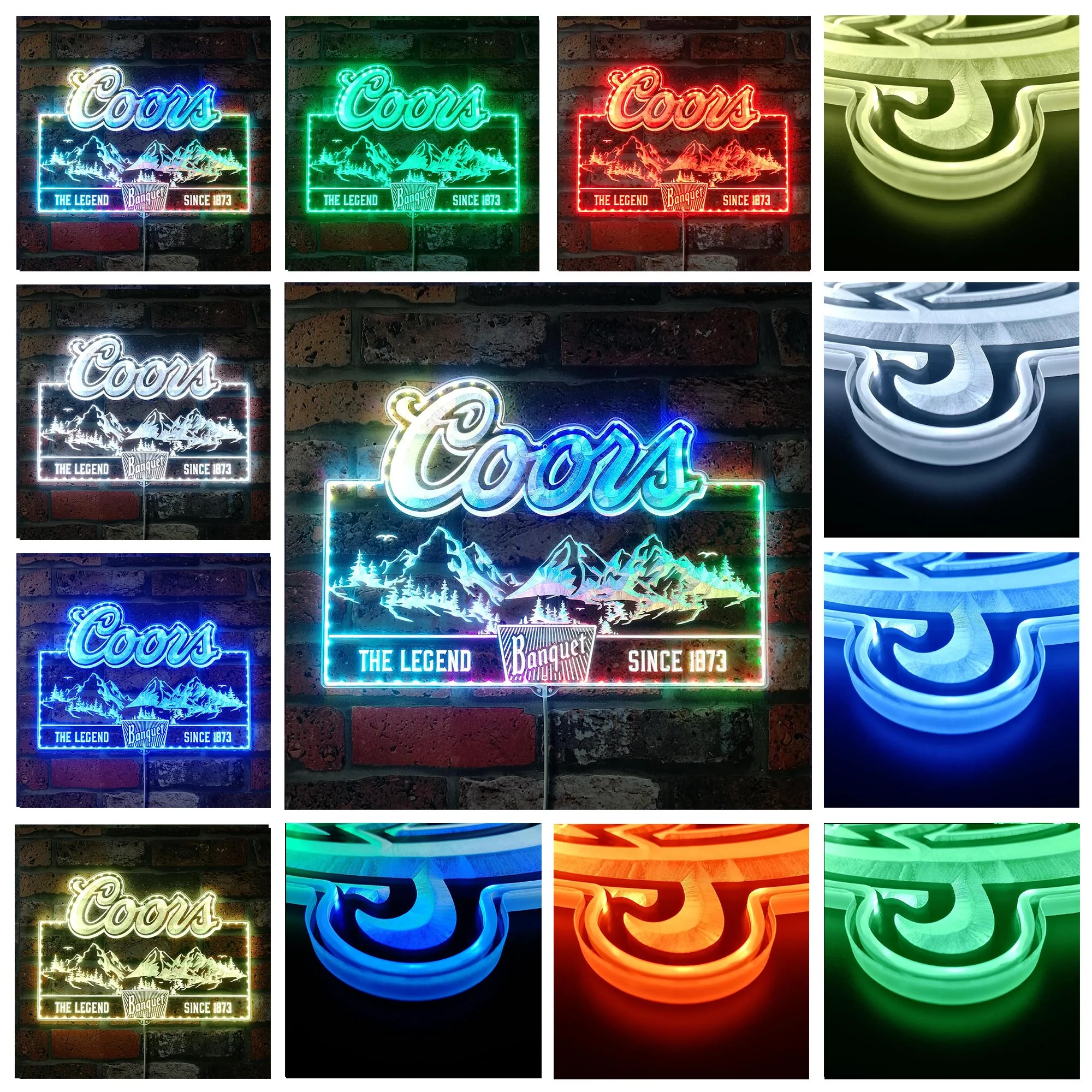 Coors Banquet Neon LED Sign with Dynamic RGB Colors - Image 3