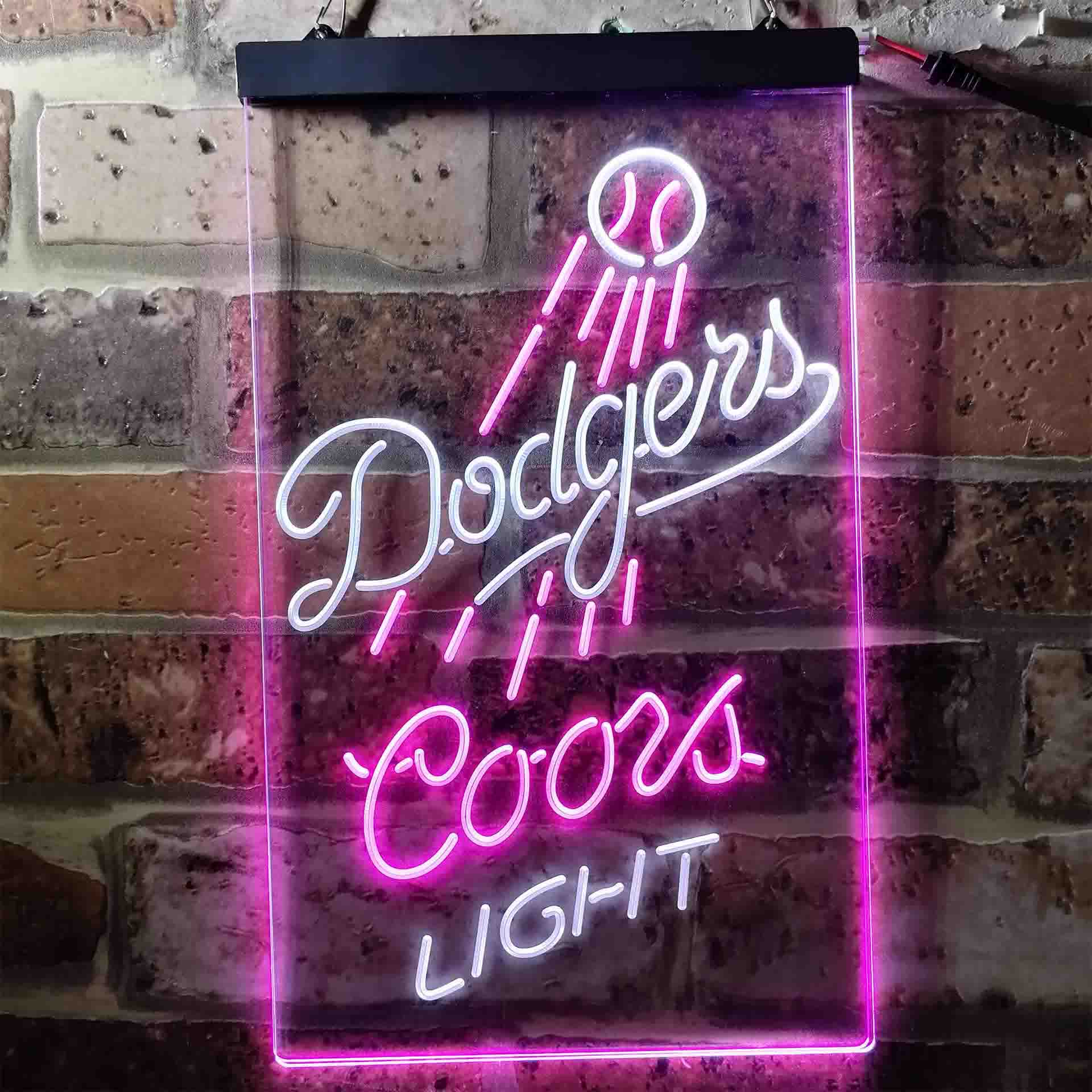 Los Angeles Dodgers Coors Light LED Neon Sign - Image 3