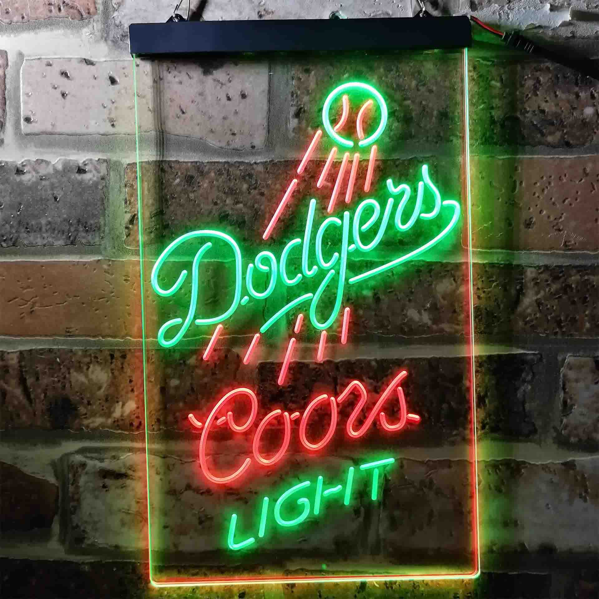 Los Angeles Dodgers Coors Light LED Neon Sign - Image 4
