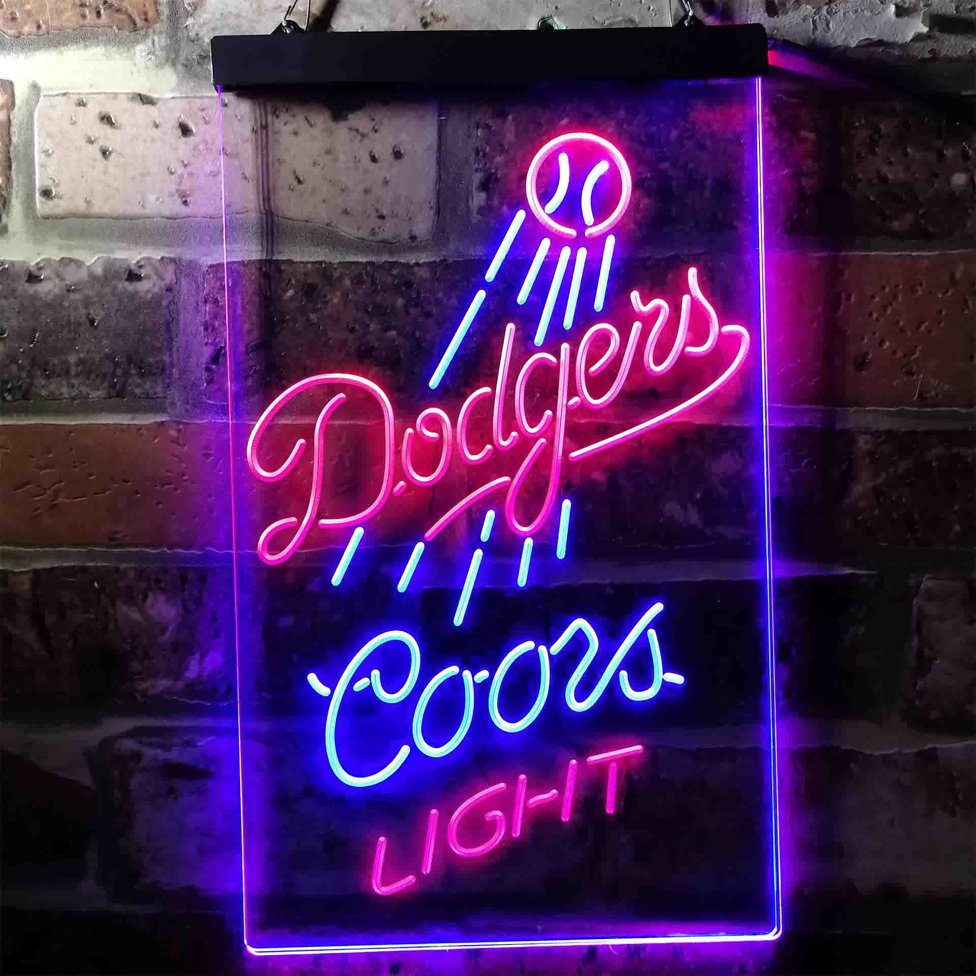 Los Angeles Dodgers Coors Light LED Neon Sign - Image 9