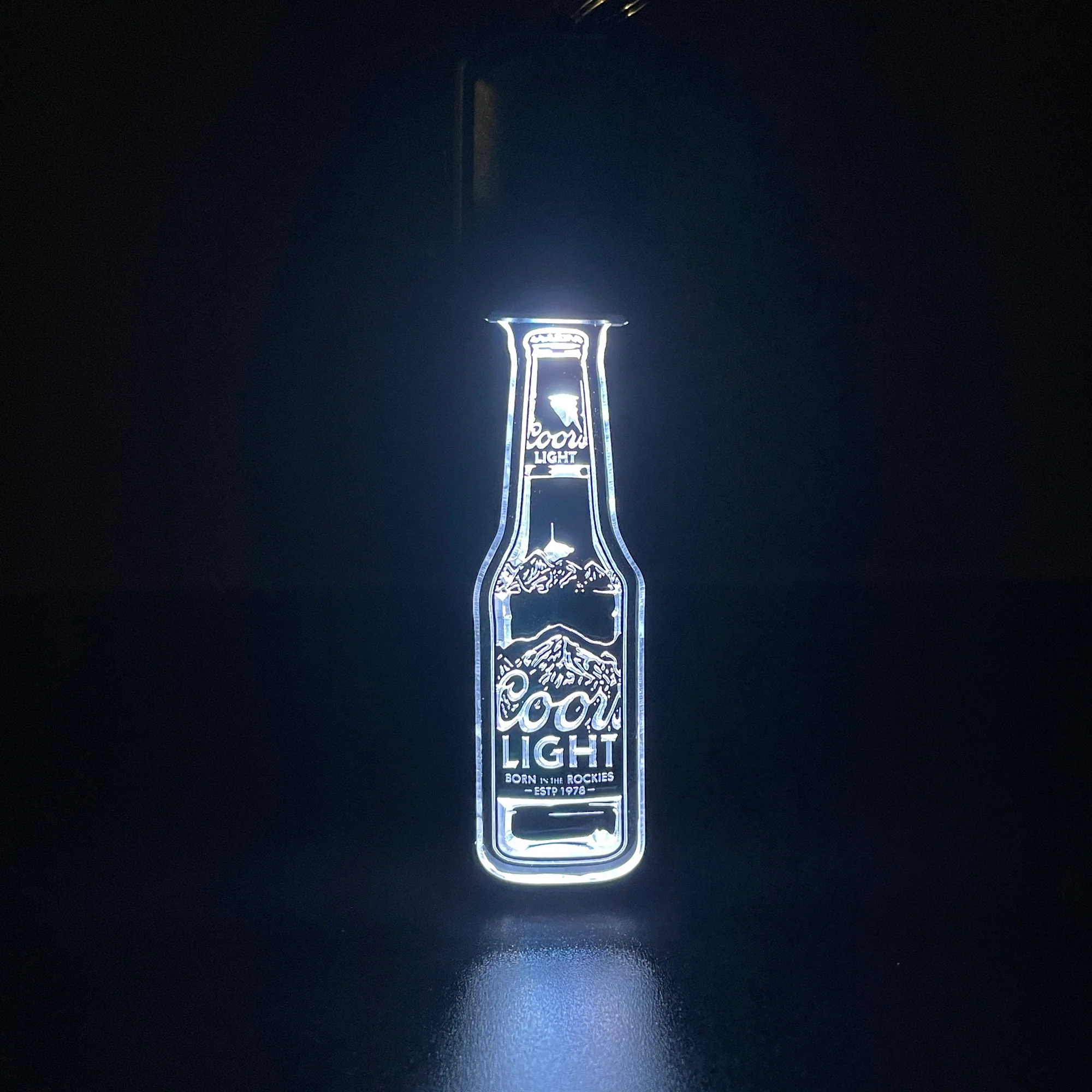Coors Light LED Light Acrylic Keychain , Christmas Tree Ornament - Image 2