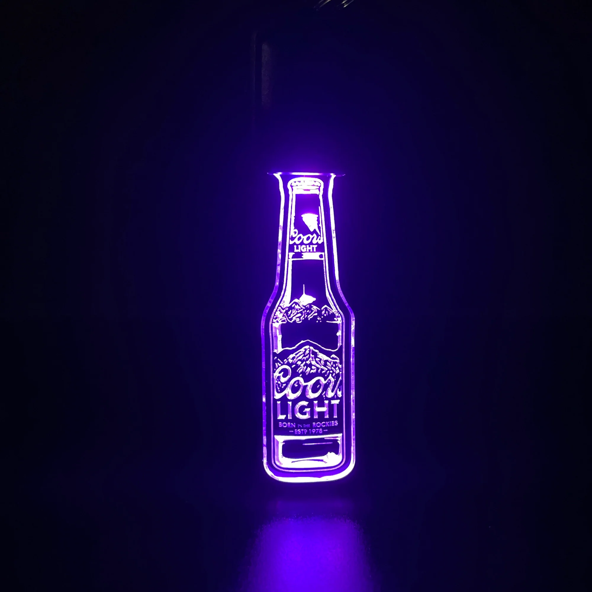 Coors Light LED Light Acrylic Keychain , Christmas Tree Ornament - Image 6