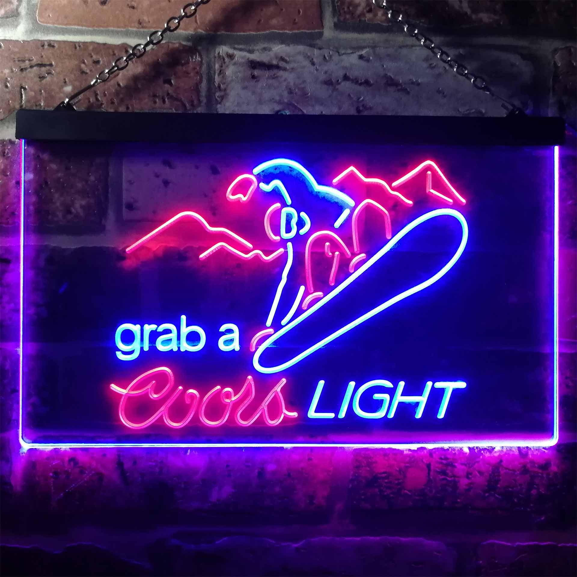 Coors Light Ski Sport Home Bar Neon Light LED Sign - Image 2