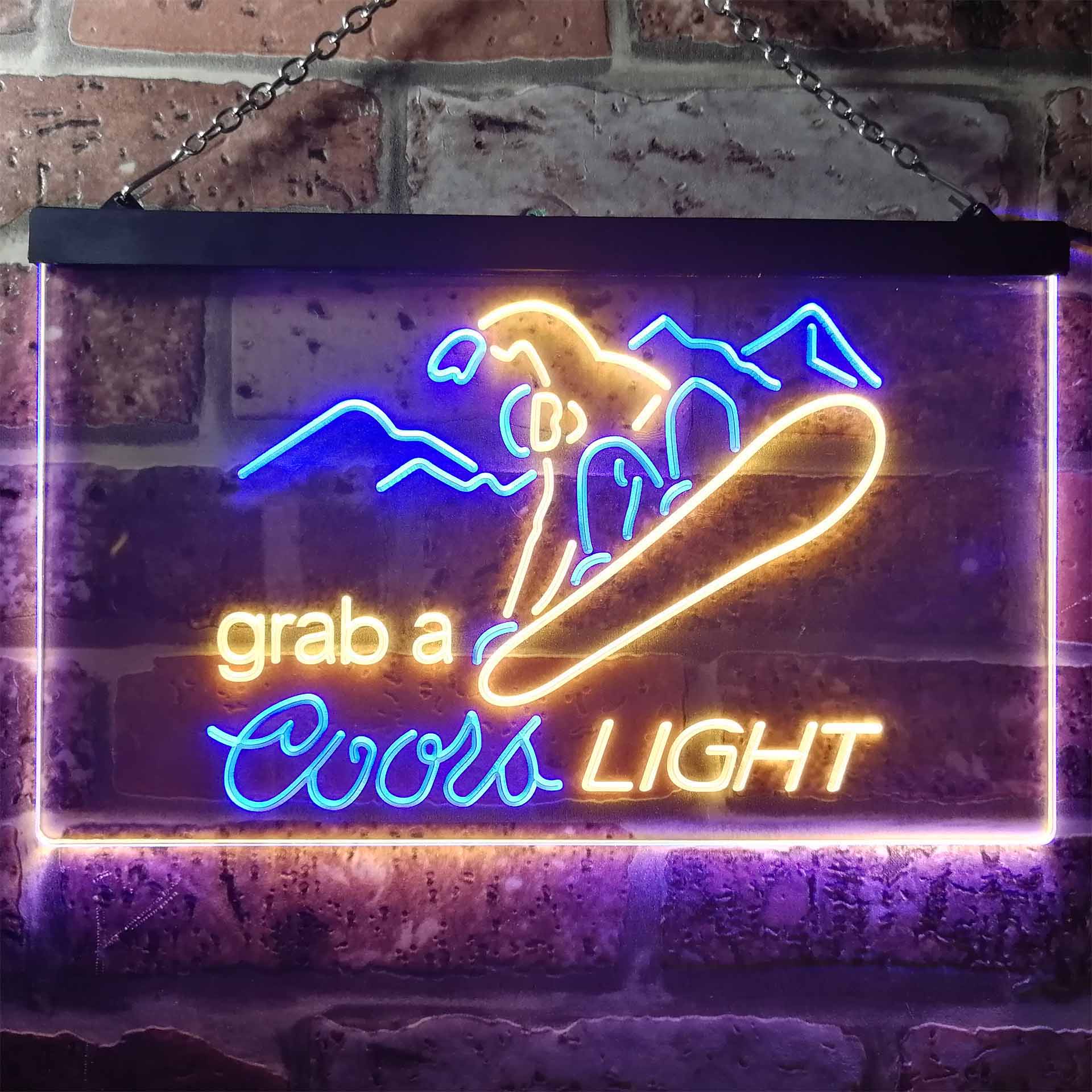 Coors Light Ski Sport Home Bar Neon Light LED Sign - Image 9
