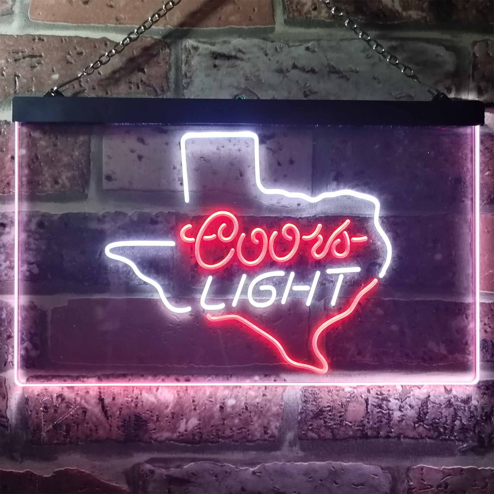 Coors Light Texas Home Bar Neon Light LED Sign - Image 7