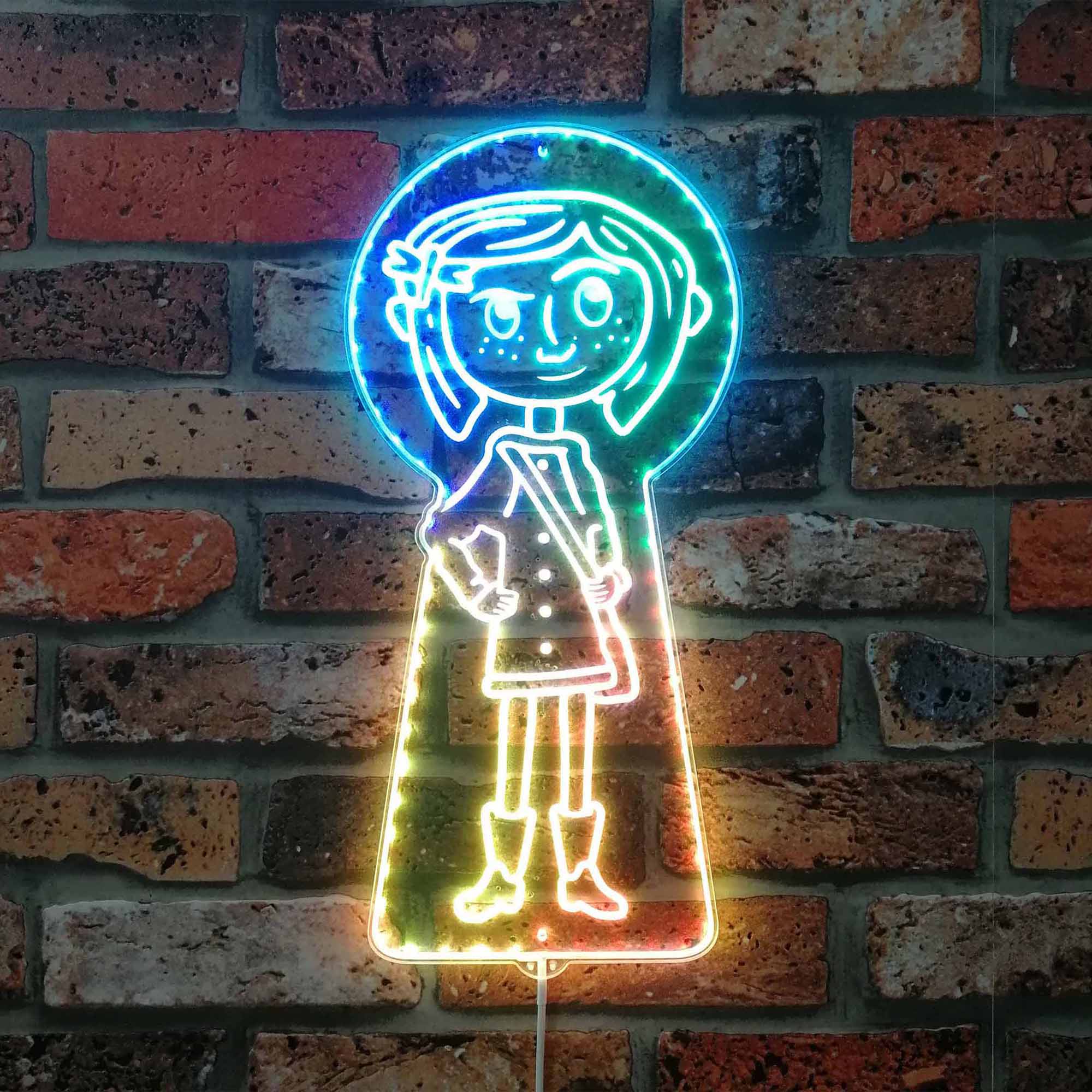 Coraline Neon LED Sign with Dynamic RGB Colors