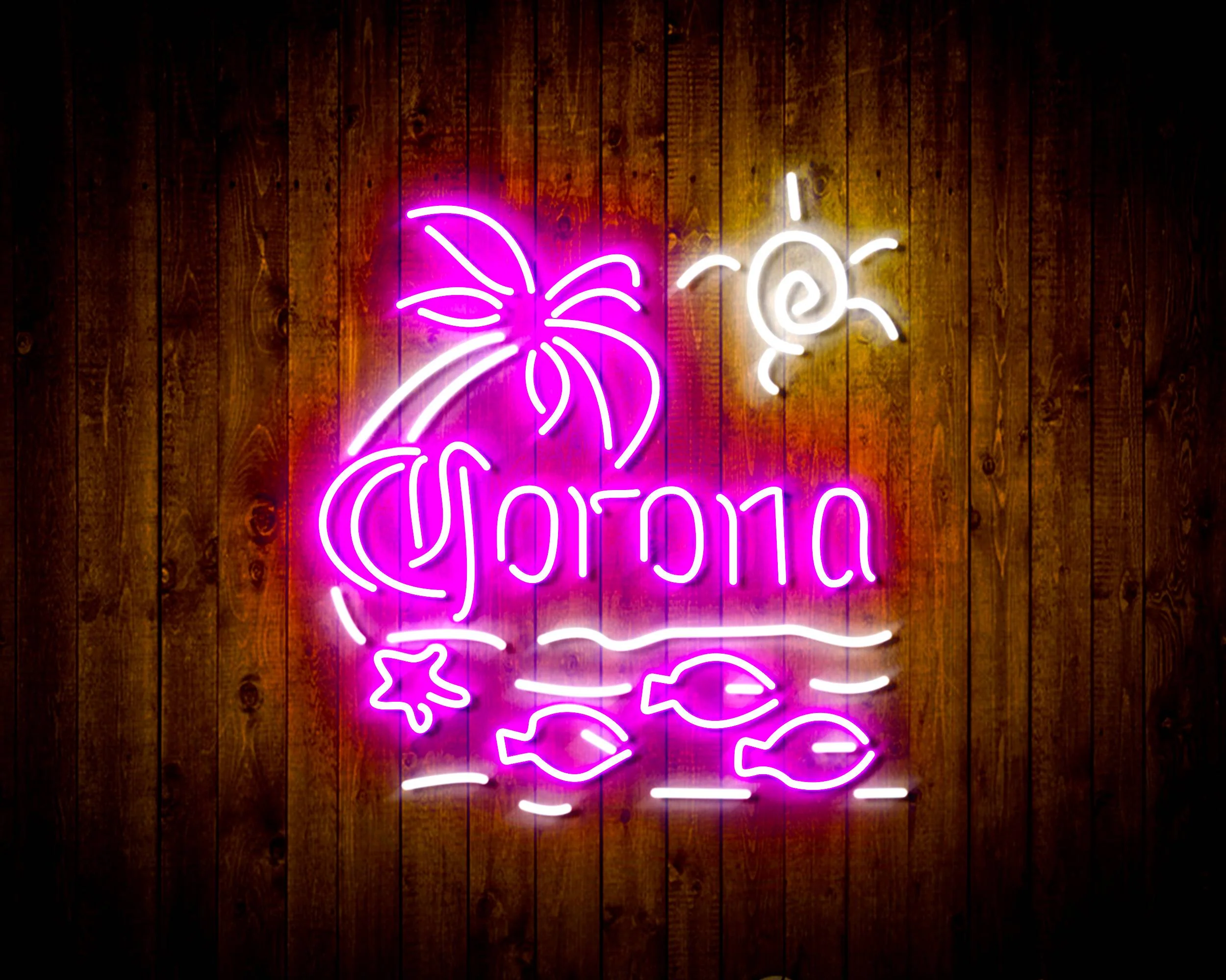 Corona Beach Handmade Neon Flex LED Sign - Image 4