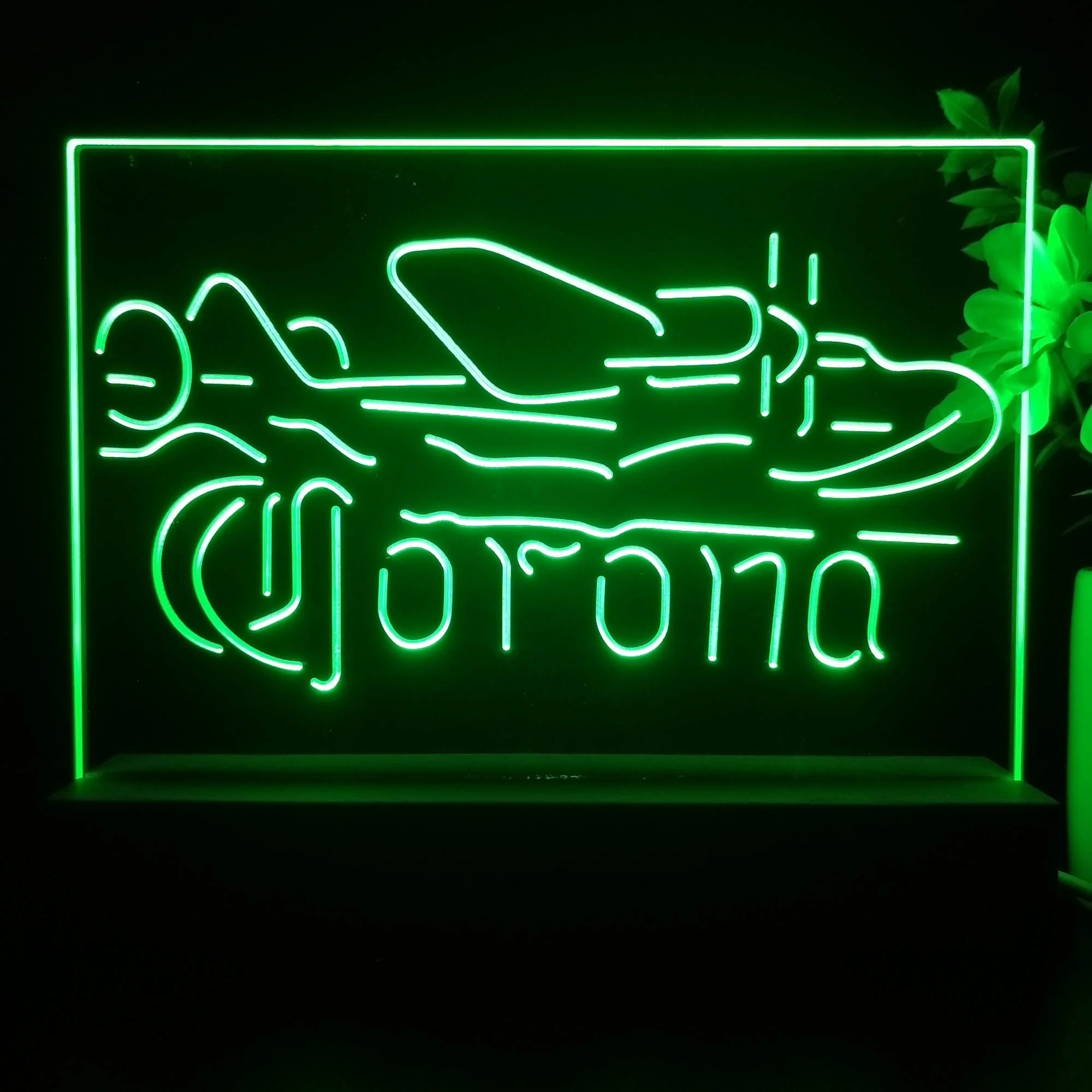 Corona Classic Plane Neon Sign Pub Bar Lamp