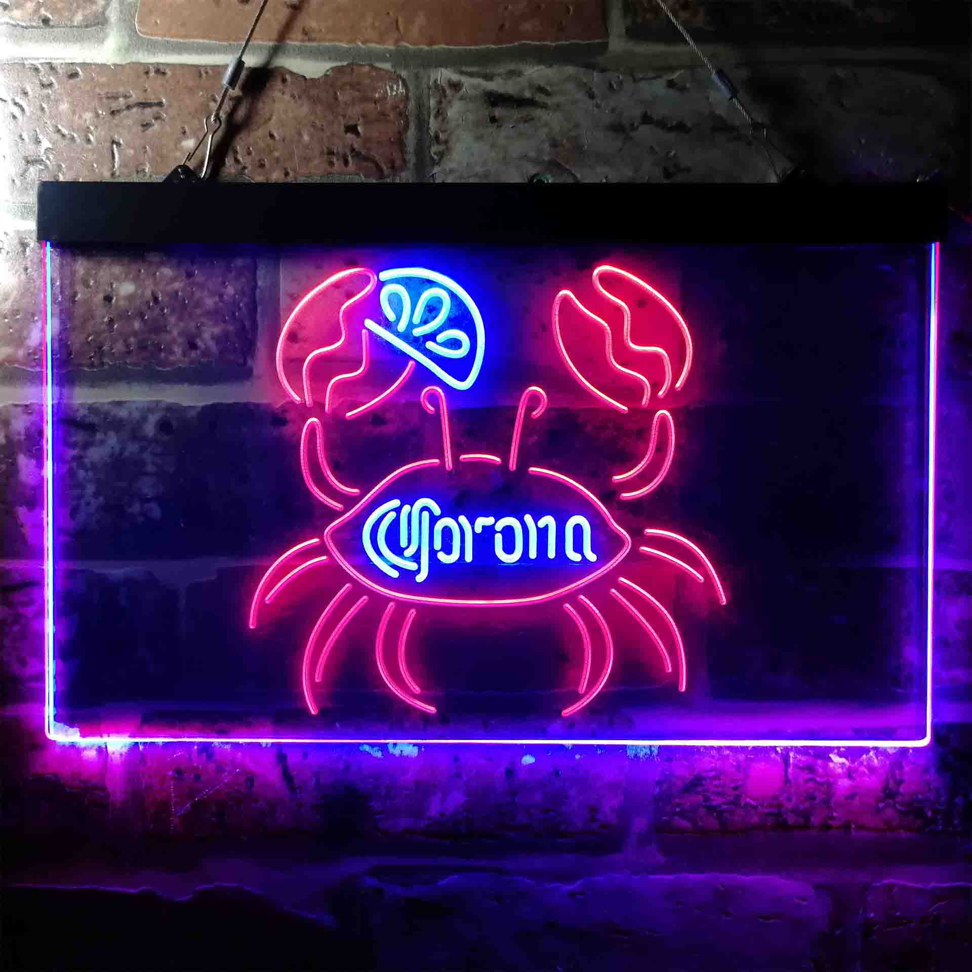 Corona Crab Lime Lemon Beer Neon-Like LED Sign - Image 10
