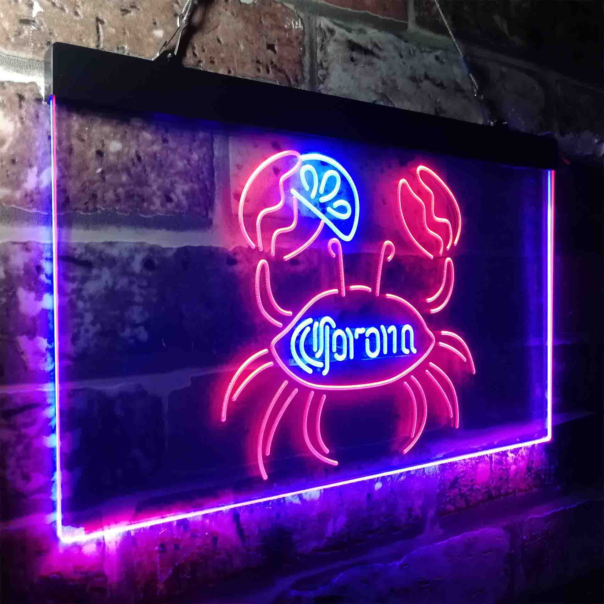 Corona Crab Lime Lemon Beer Neon-Like LED Sign - Image 23