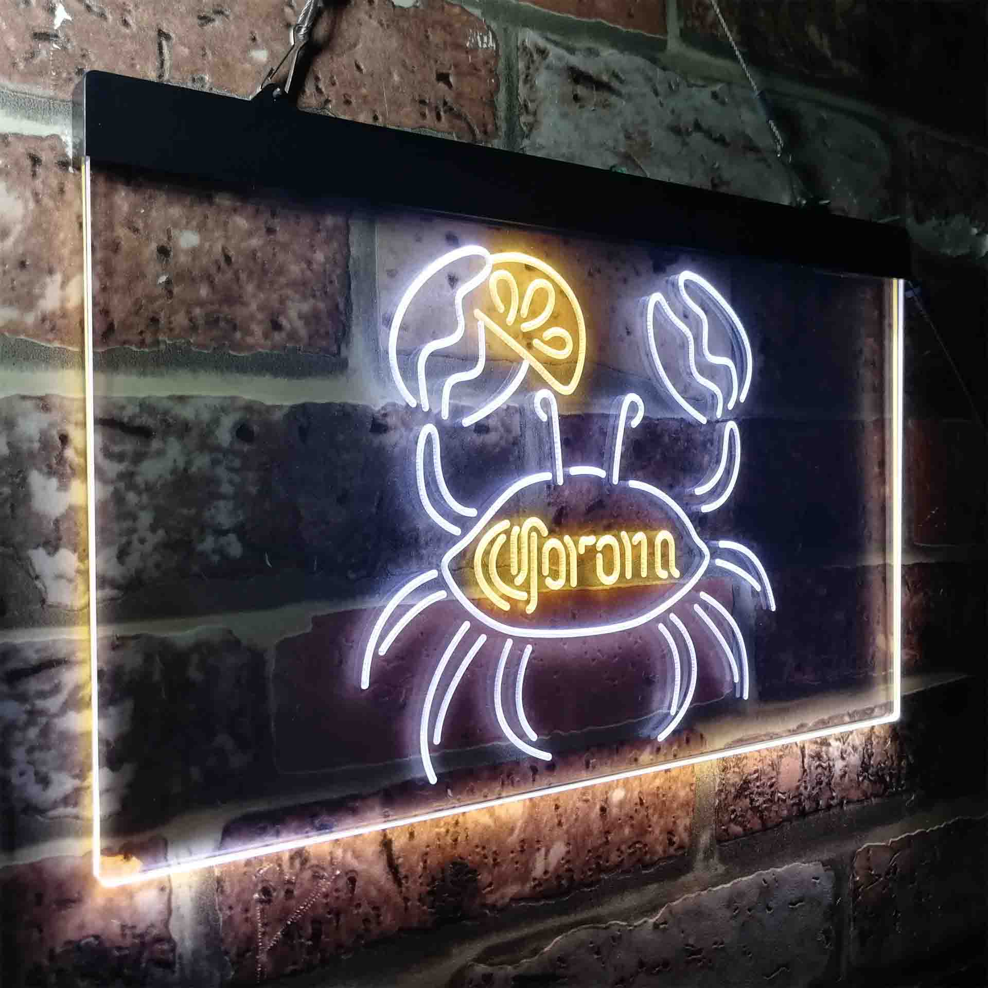 Corona Crab Lime Lemon Beer Neon-Like LED Sign - Image 26