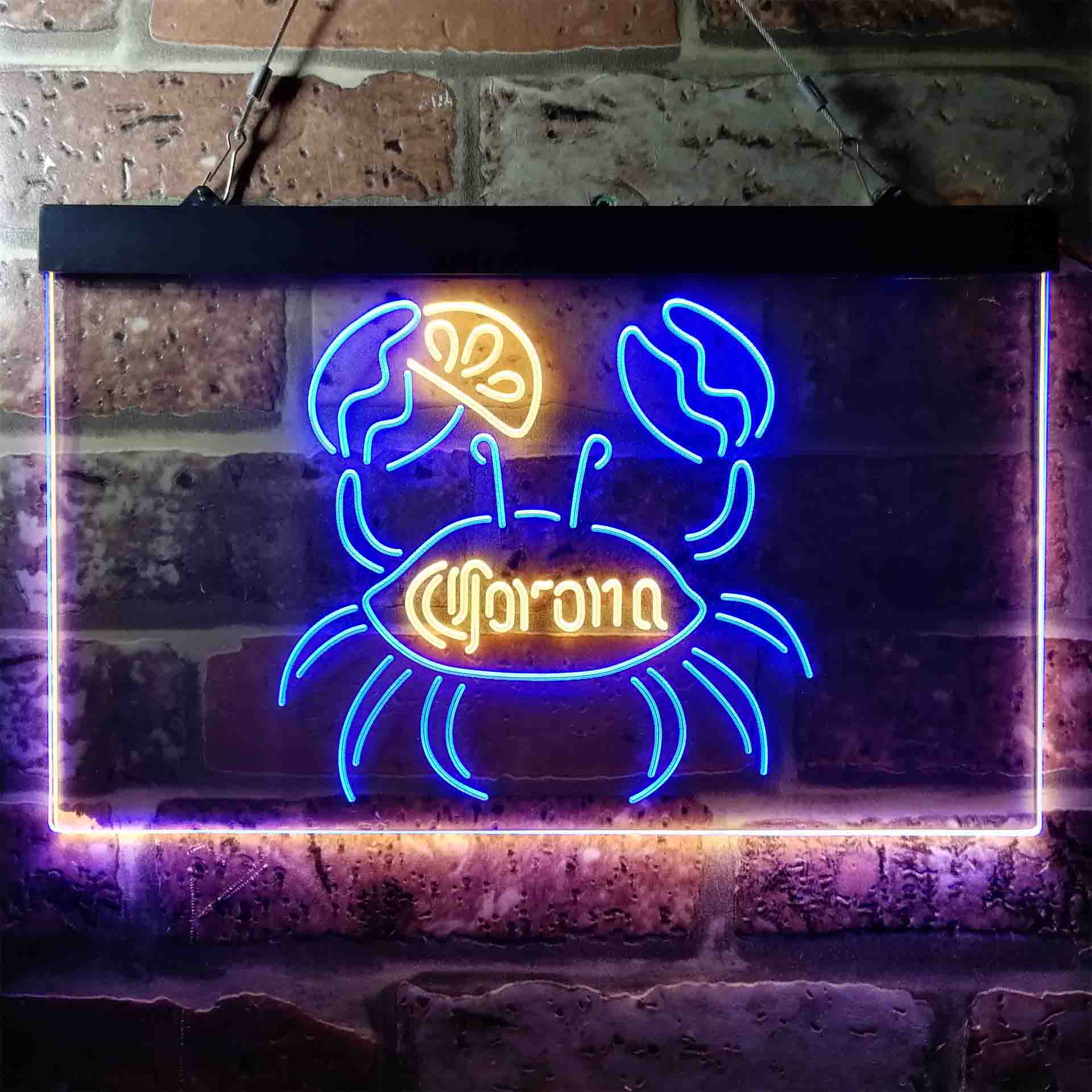 Corona Crab Lime Lemon Beer Neon-Like LED Sign - Image 6
