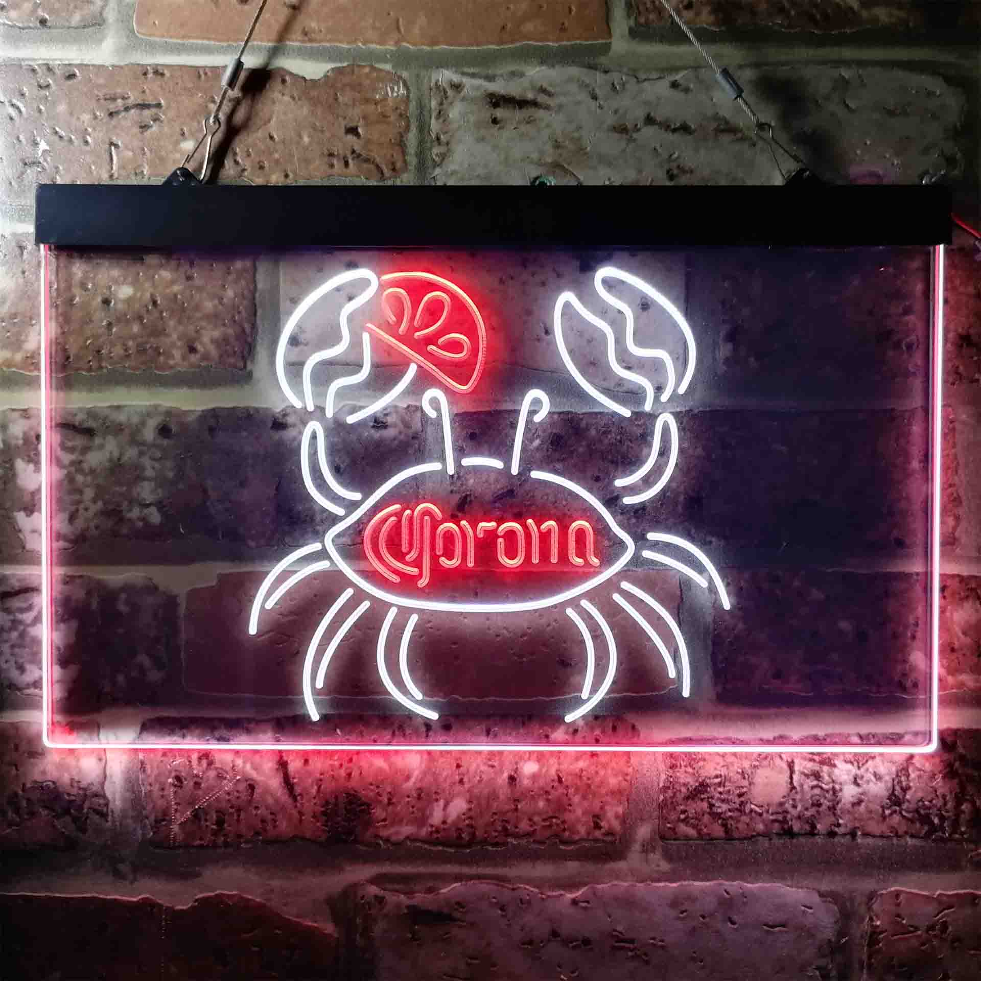 Corona Crab Lime Lemon Beer Neon-Like LED Sign - Image 8