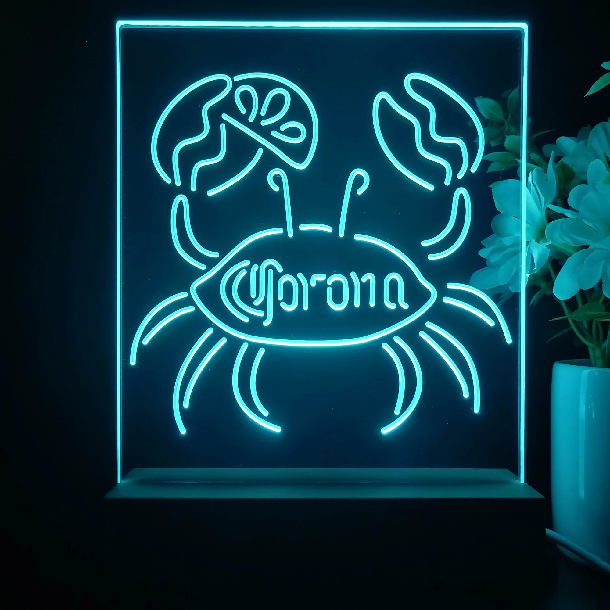 Corona Crab Lime Lemon Beer 3D Illusion Night Light Desk Lamp - Image 4