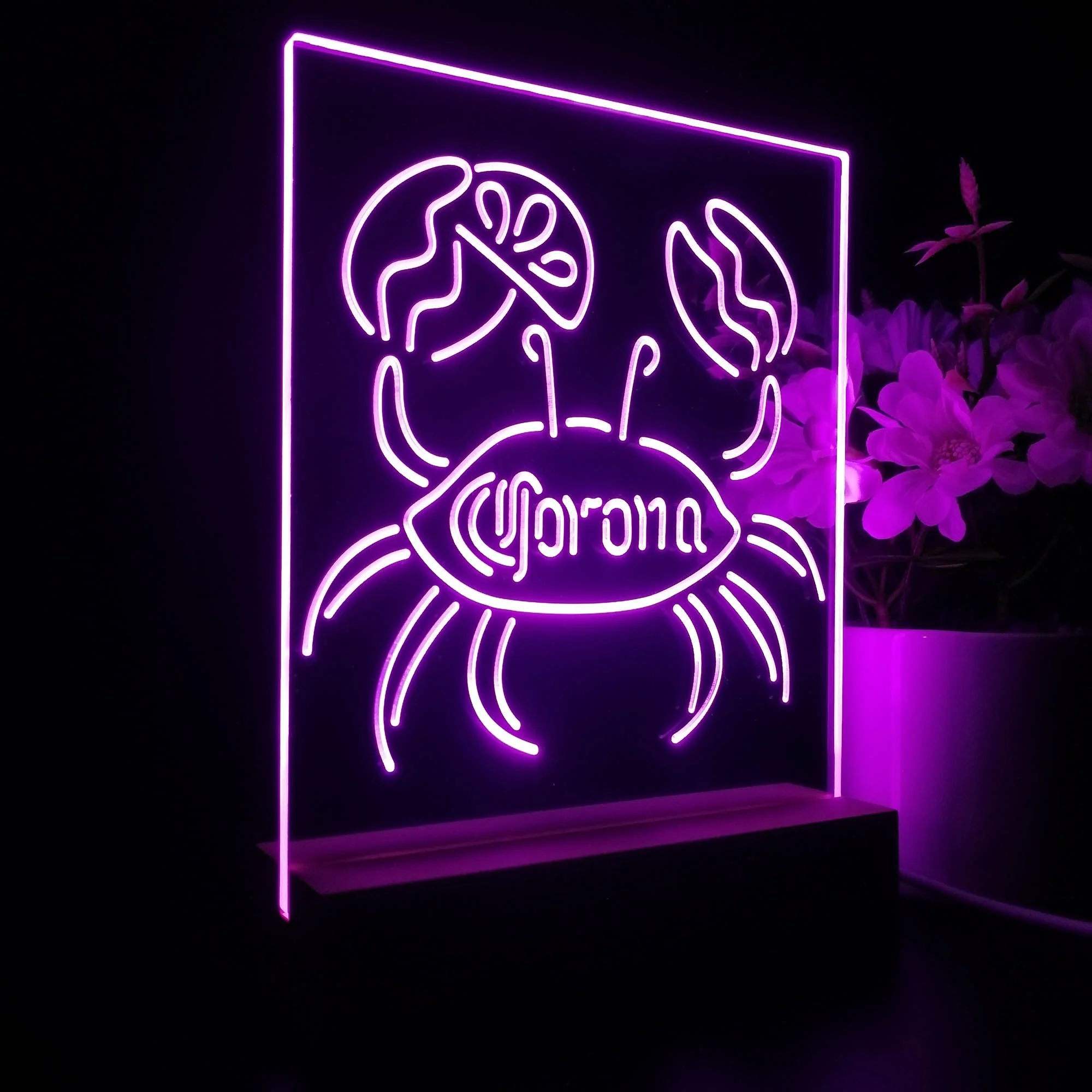 Corona Crab Lime Lemon Beer 3D Illusion Night Light Desk Lamp - Image 6