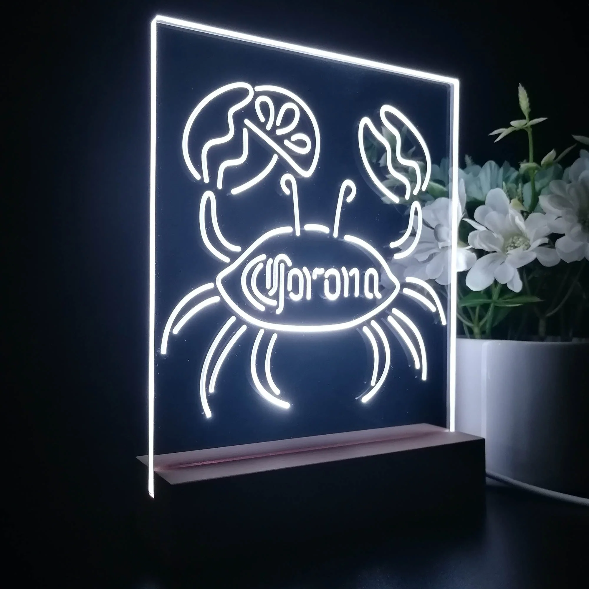 Corona Crab Lime Lemon Beer 3D Illusion Night Light Desk Lamp - Image 7