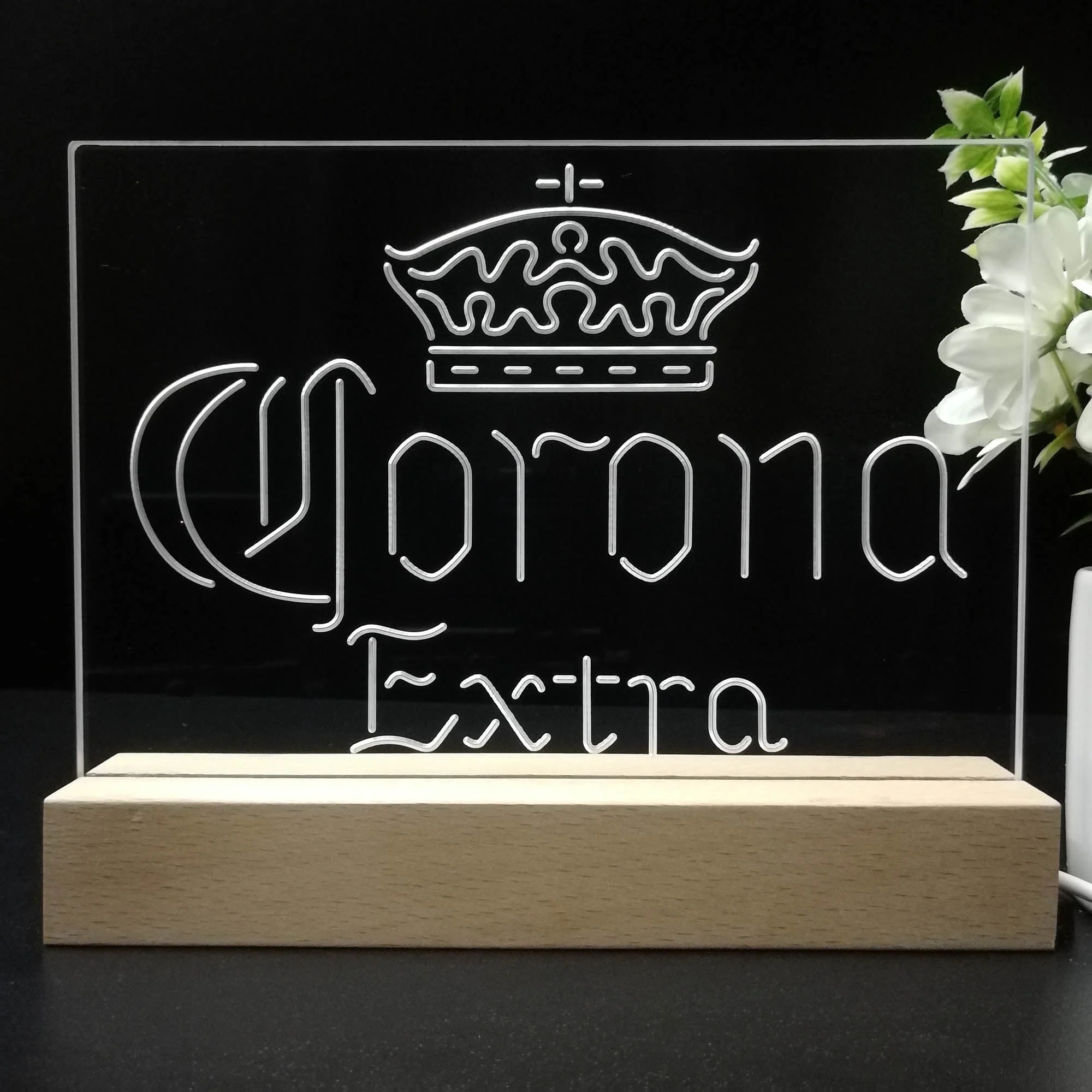 Corona Crown Extra Classic Neon Sign Pub Bar Lamp - Image 8