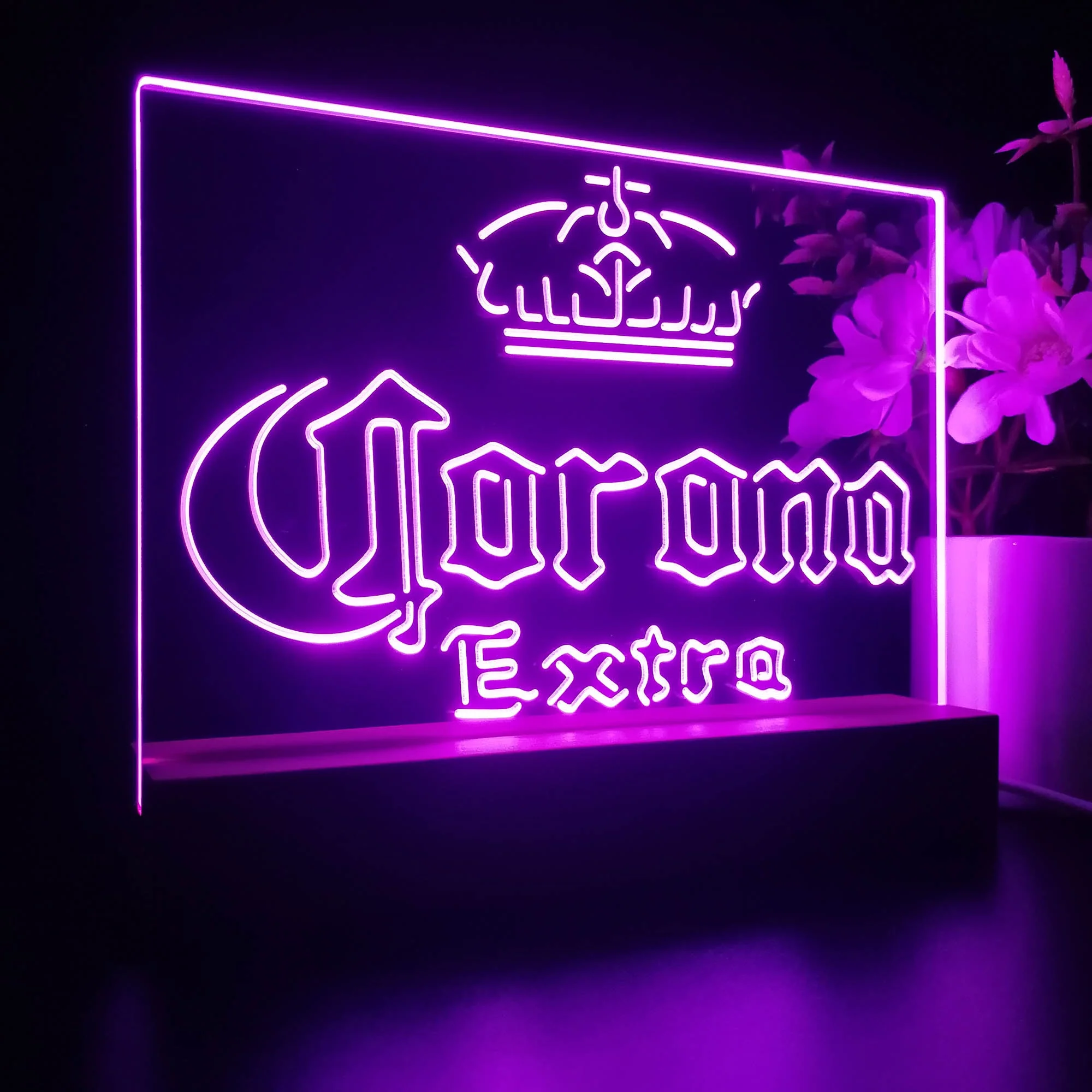 Corona Crown Extra Traditional Neon Sign Pub Bar Lamp - Image 5