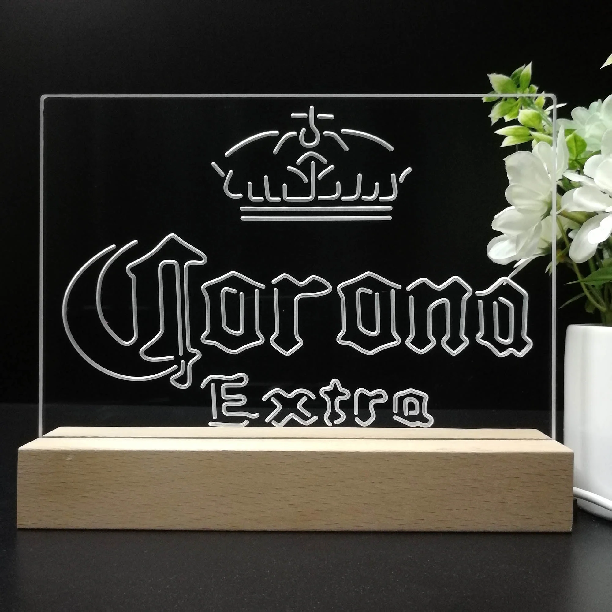 Corona Crown Extra Traditional Neon Sign Pub Bar Lamp - Image 8