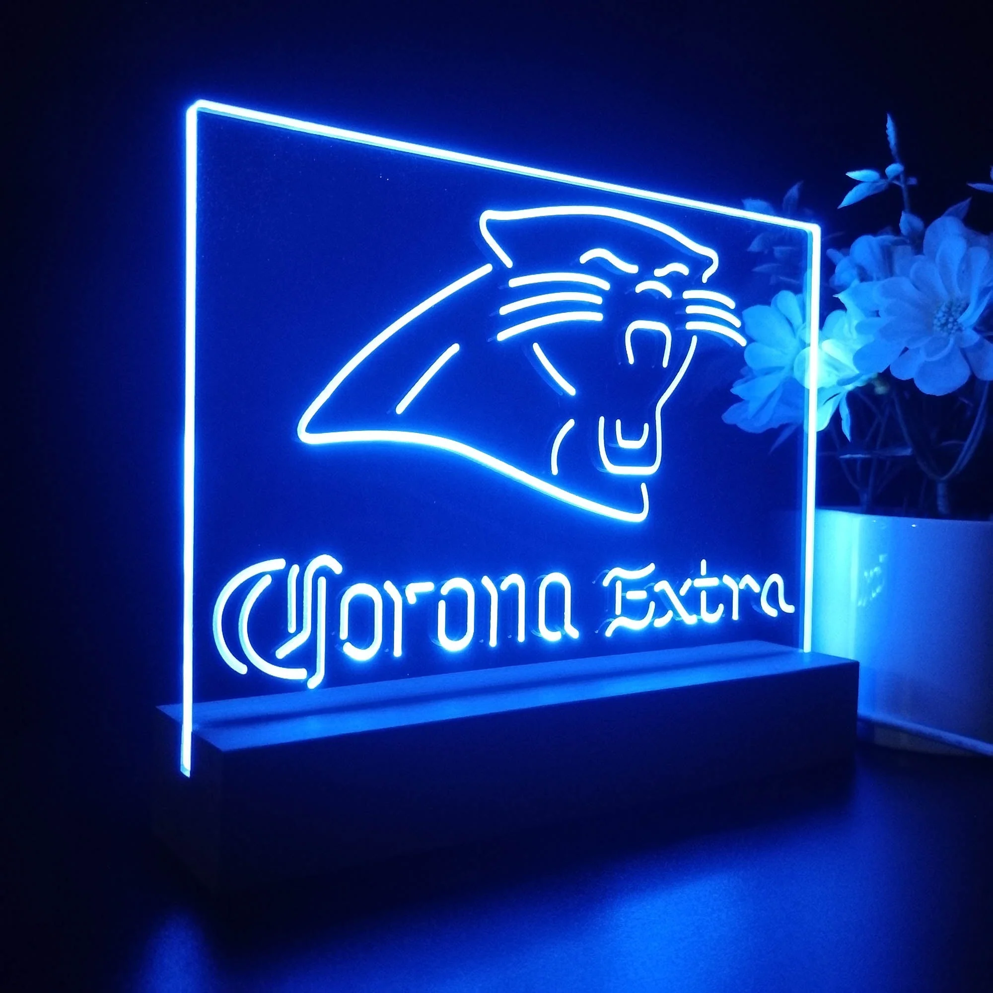 Corona Extra Bar Carolina Panthers Est. 1995 Night Light Pub Bar Lamp - Image 5
