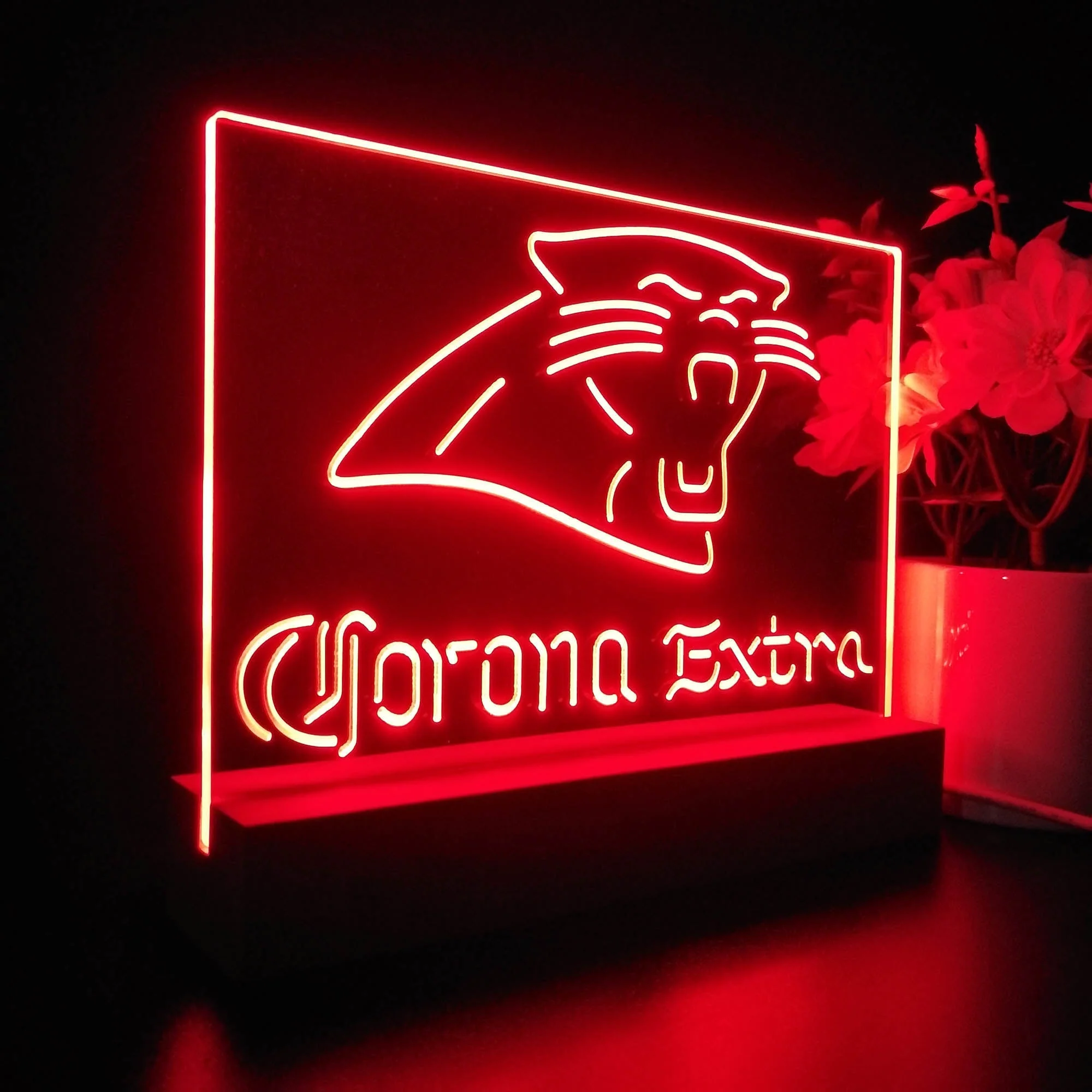 Corona Extra Bar Carolina Panthers Est. 1995 Night Light Pub Bar Lamp - Image 6