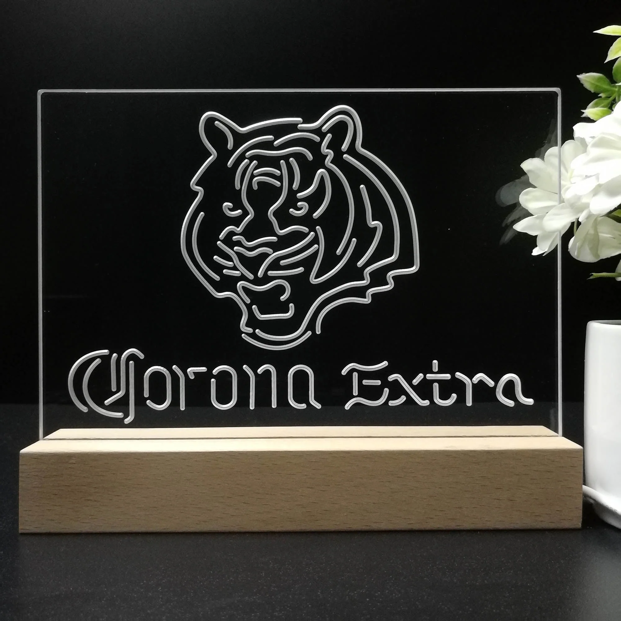 Corona Extra Bar Cincinnati Bengals Est. 1968 Night Light Pub Bar Lamp - Image 8
