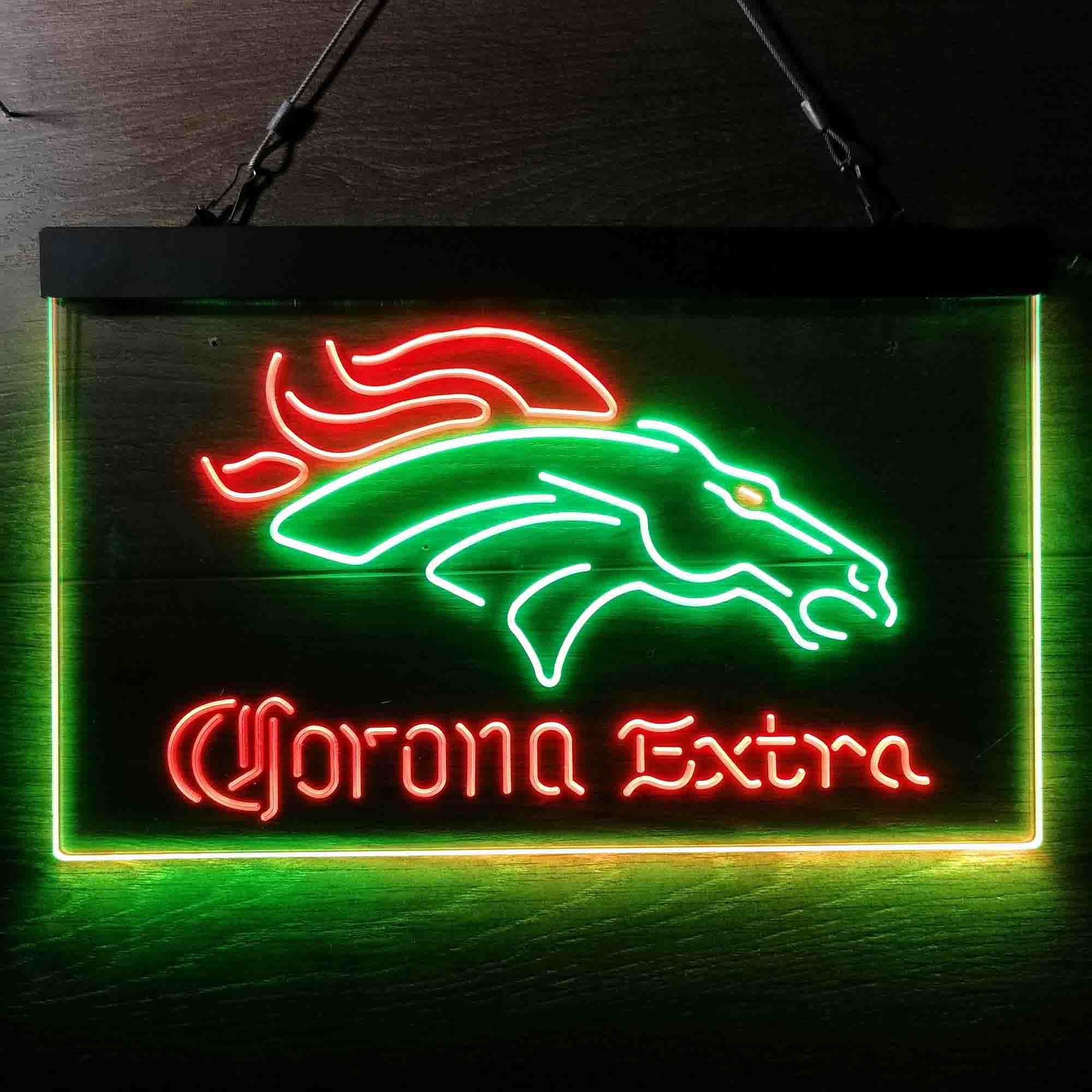 Denver Broncos Corona Extra Neon-Like LED Sign - Image 3