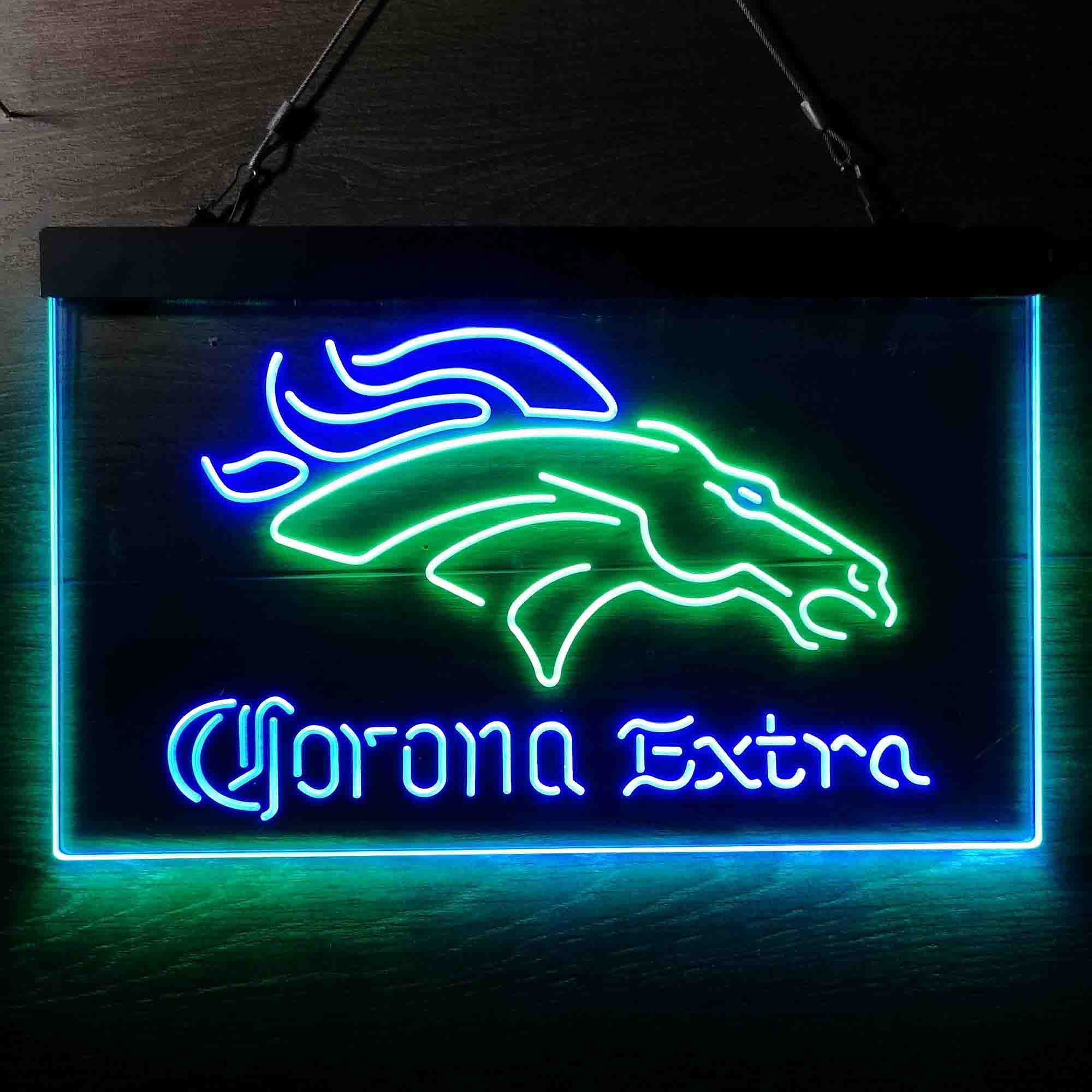 Denver Broncos Corona Extra Neon-Like LED Sign - Image 4