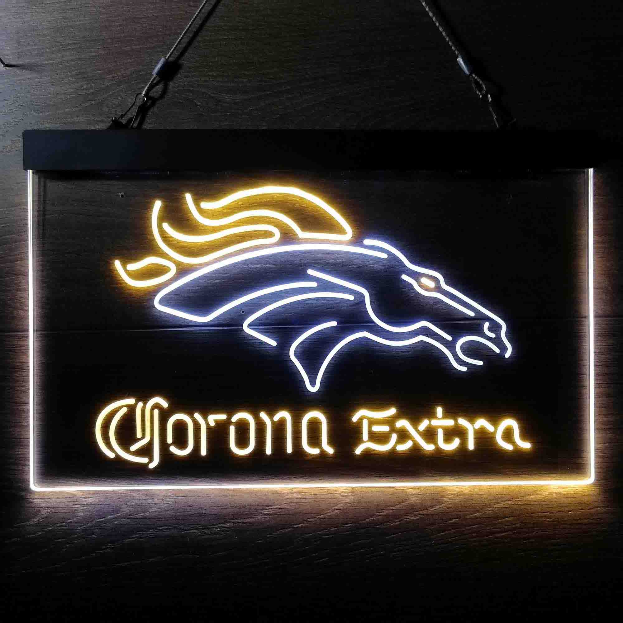 Denver Broncos Corona Extra Neon-Like LED Sign - Image 7