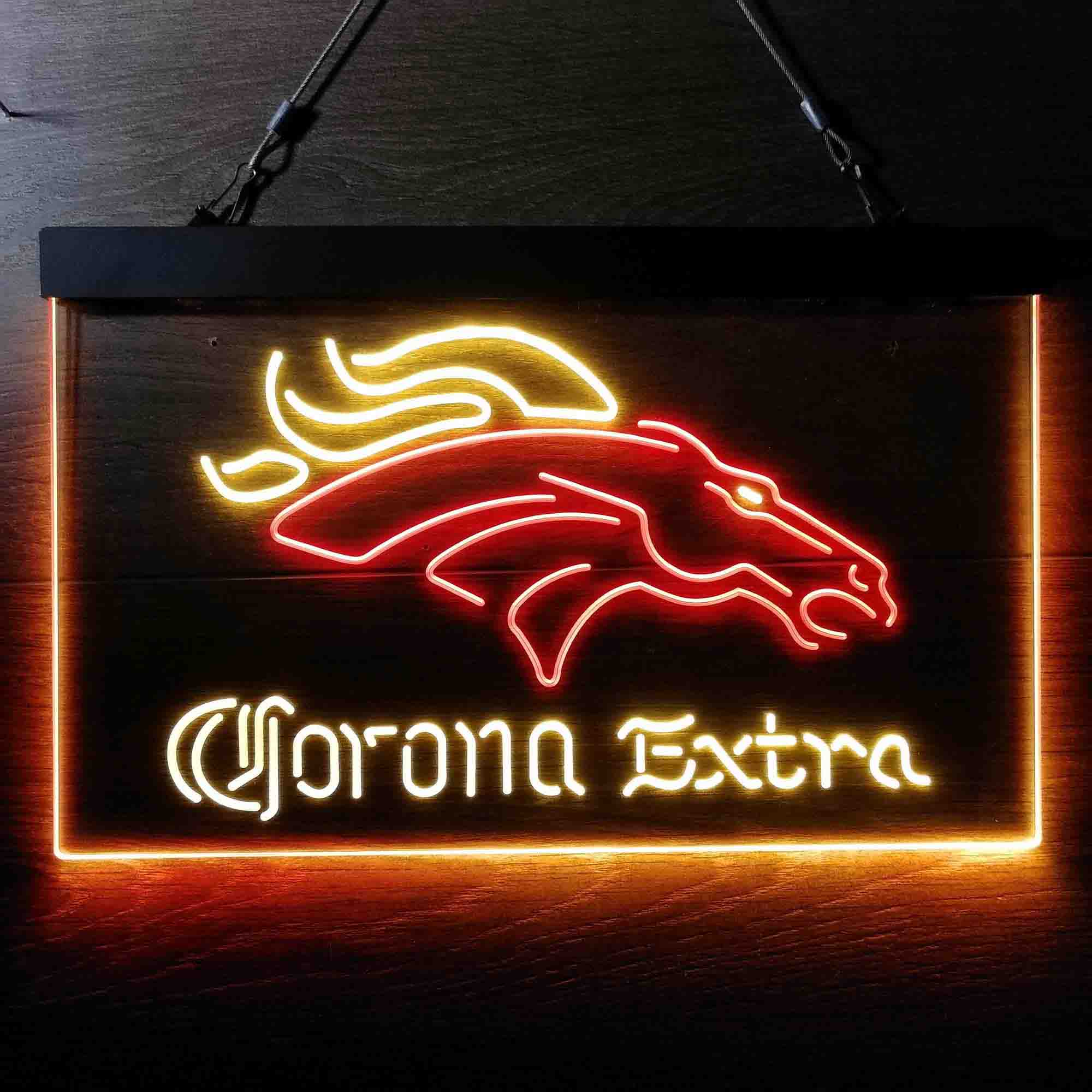 Denver Broncos Corona Extra Neon-Like LED Sign - Image 9