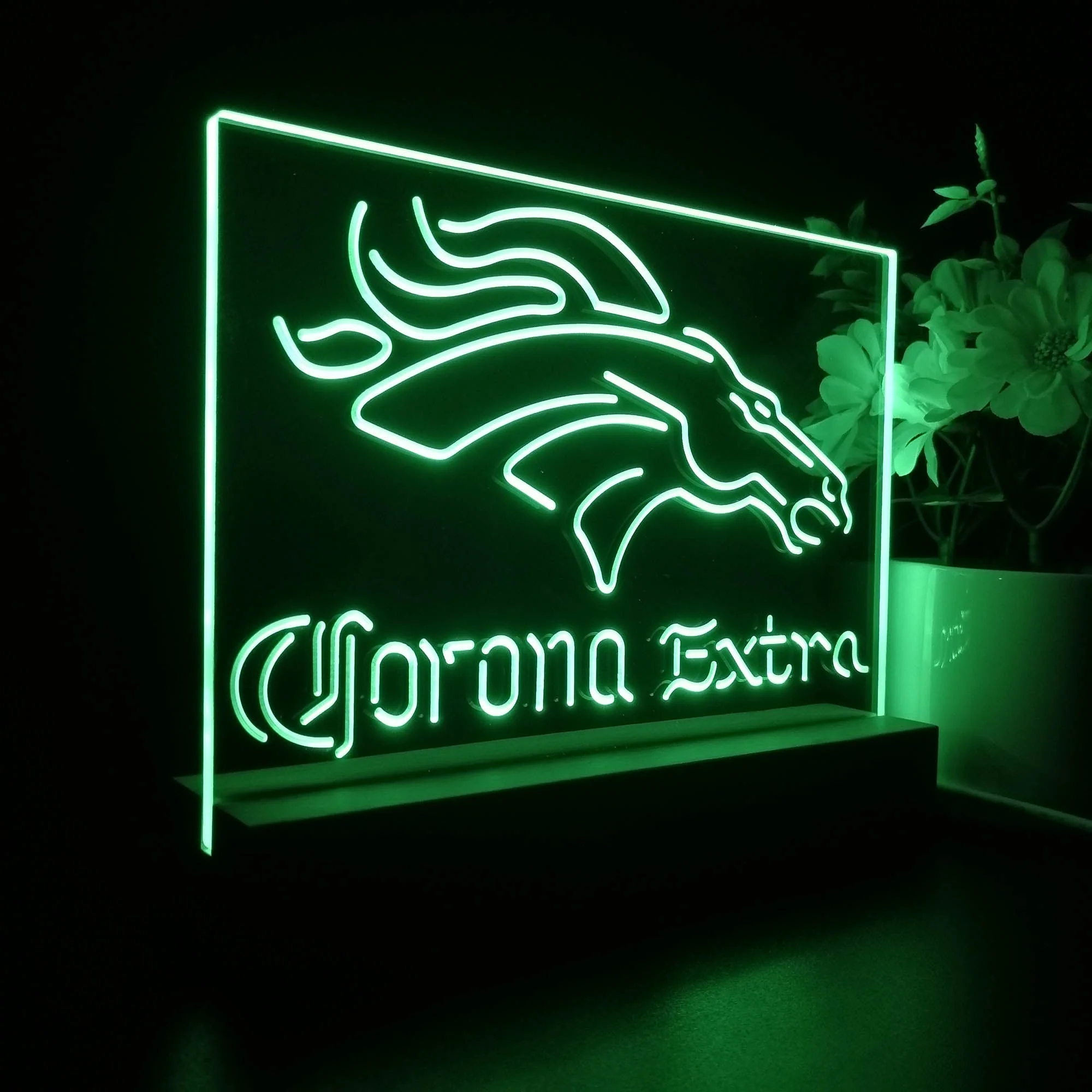 Corona Extra Bar Denver Broncos Est. 1960 Night Light Pub Bar Lamp - Image 7