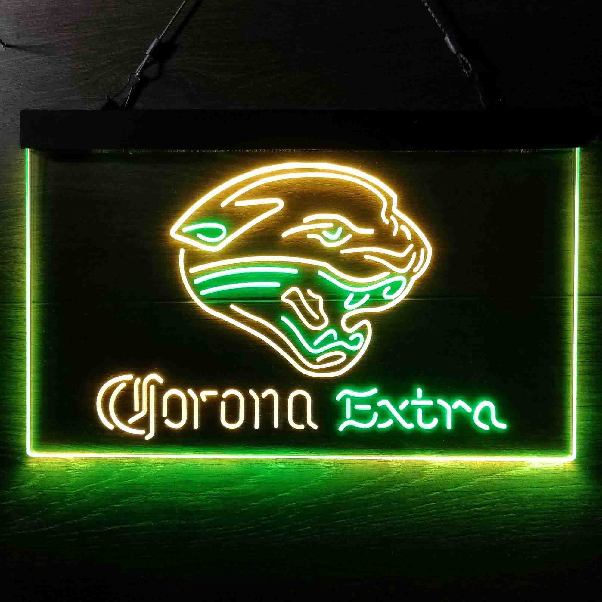 Jacksonville Jaguars Corona Extra Bar Neon-Like LED Sign - Image 2