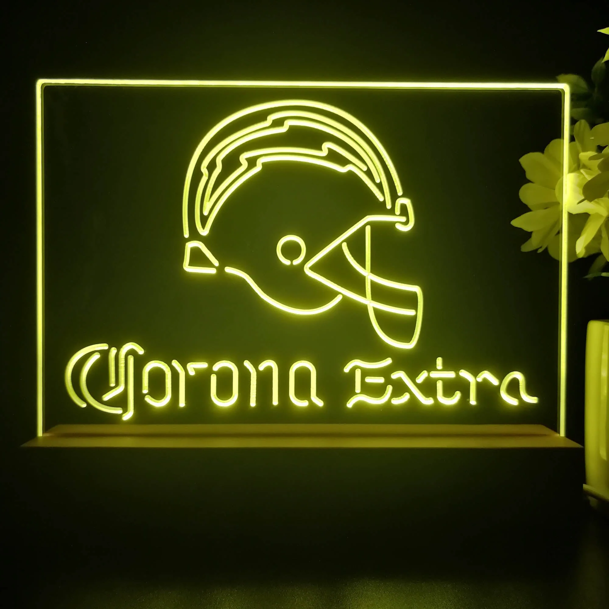 Corona Extra Bar Los Angeles Chargers Est. 1960 Night Light Pub Bar Lamp - Image 3