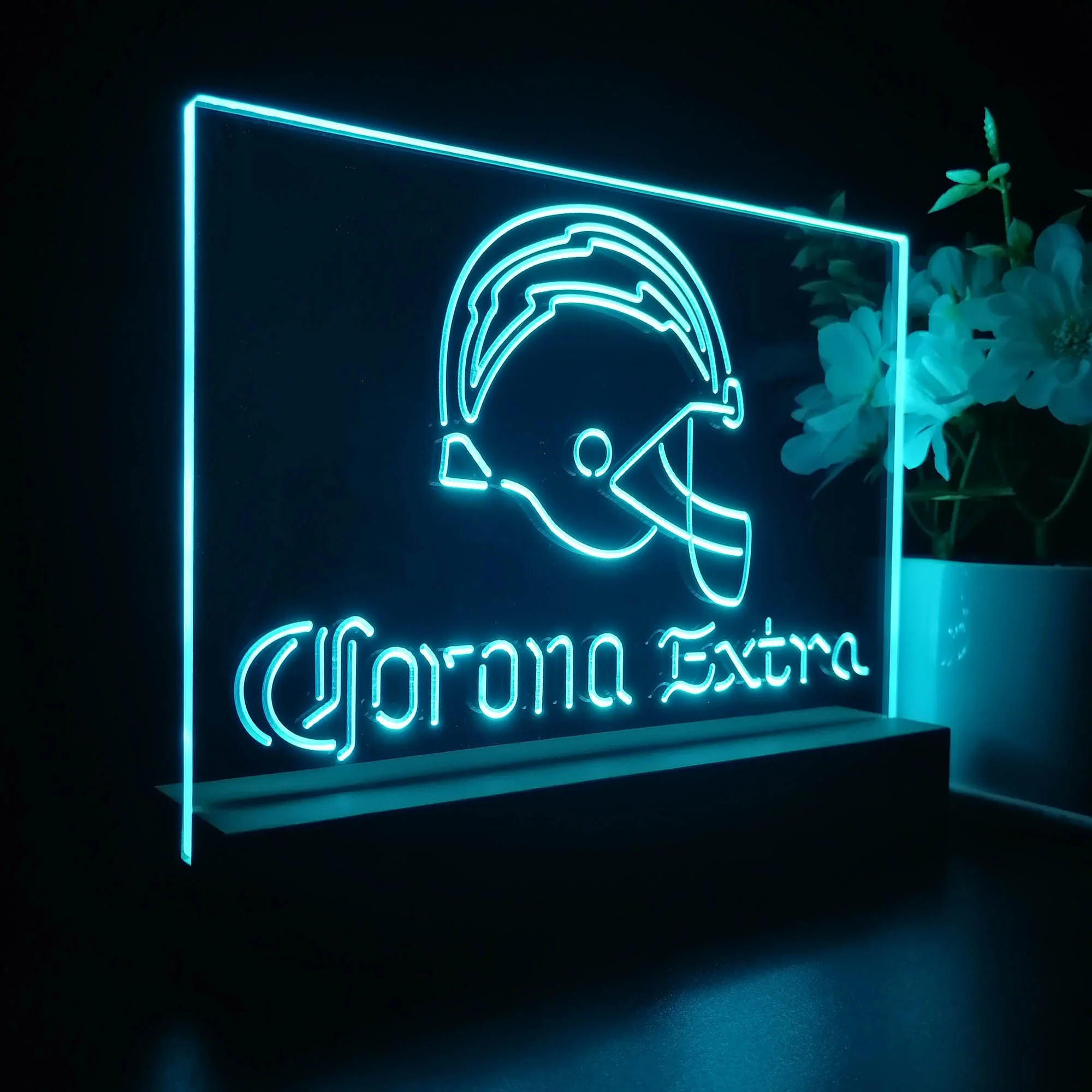 Corona Extra Bar Los Angeles Chargers Est. 1960 Night Light Pub Bar Lamp - Image 5