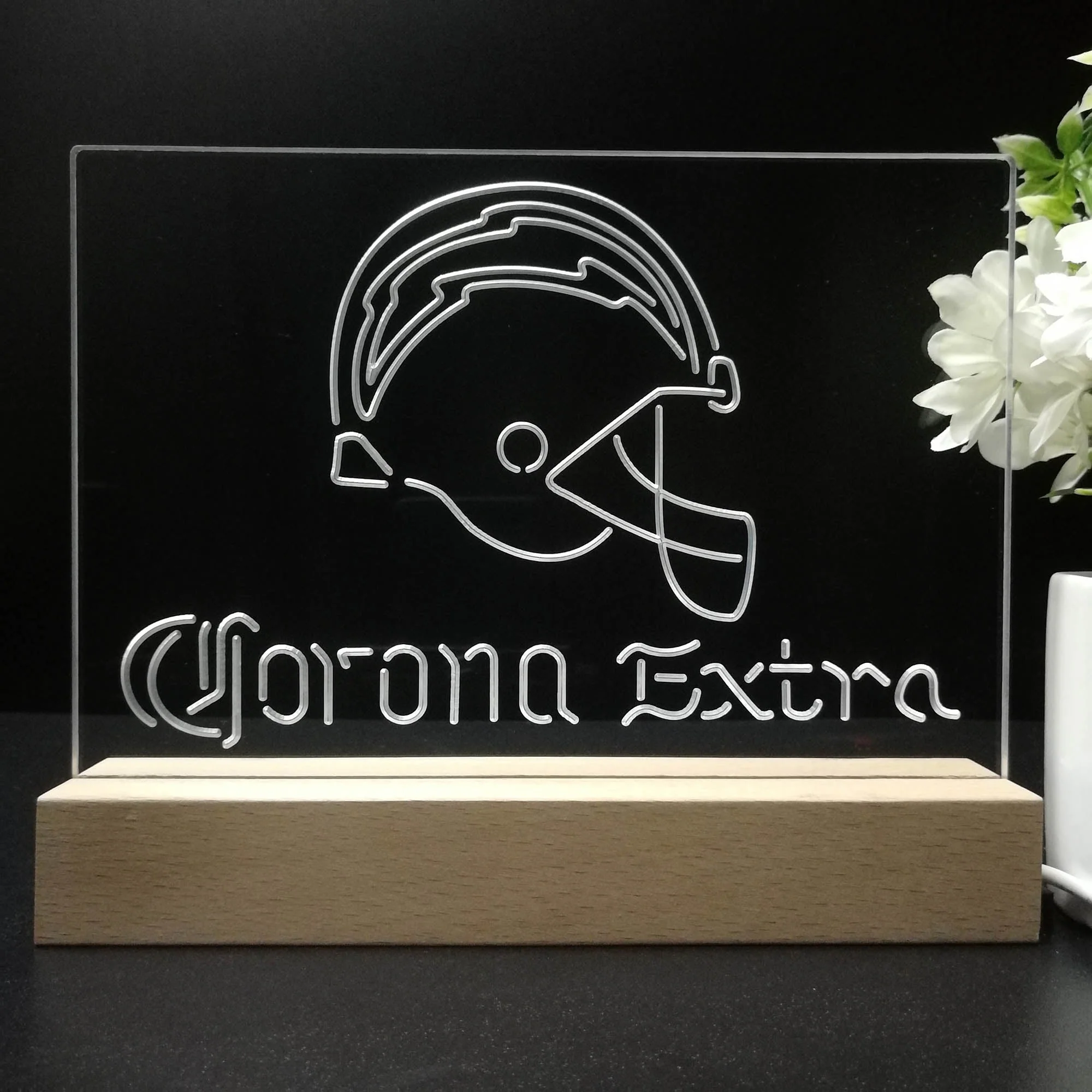Corona Extra Bar Los Angeles Chargers Est. 1960 Night Light Pub Bar Lamp - Image 8