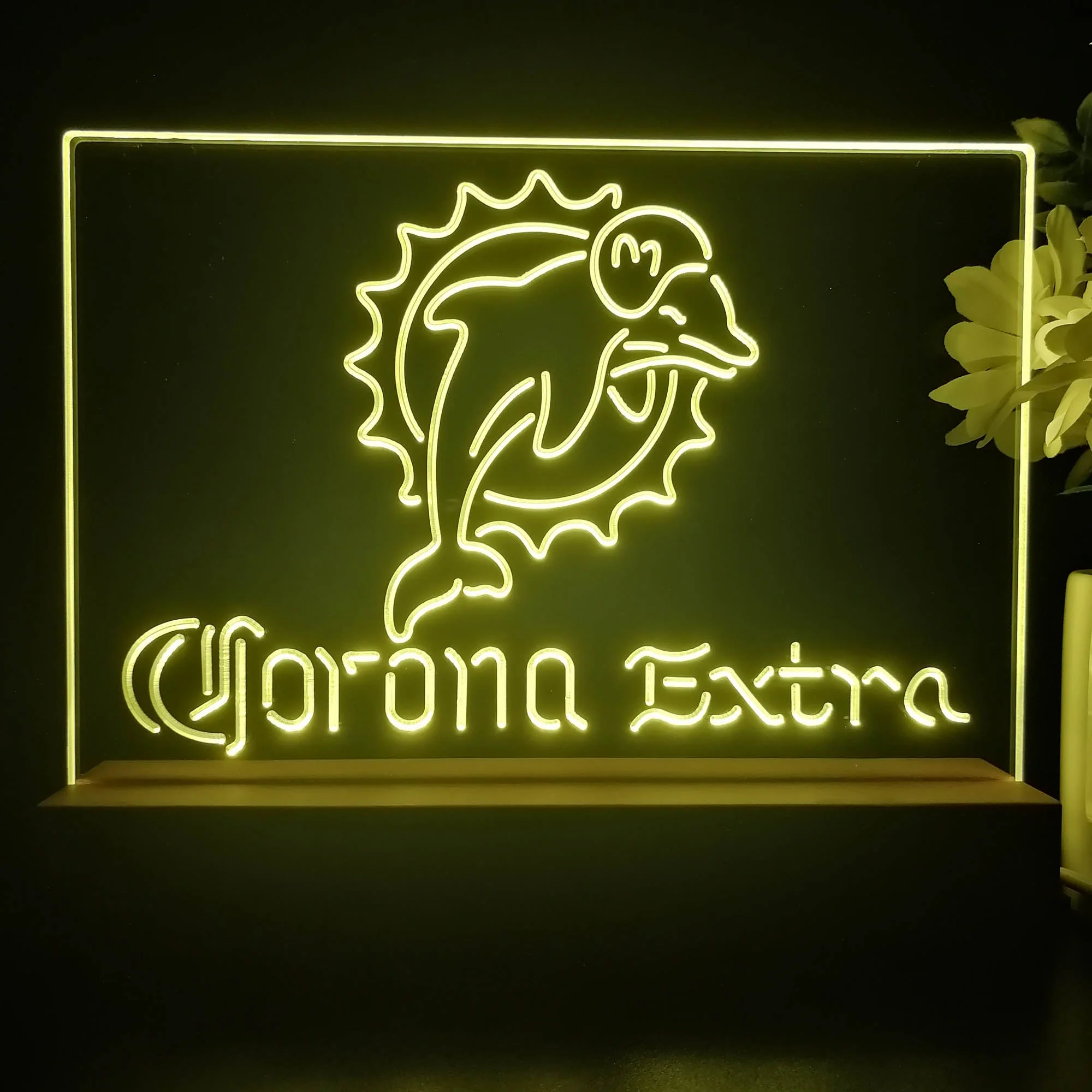 Corona Extra Bar Miami Dolphins Est. 1966 Night Light Pub Bar Lamp - Image 4