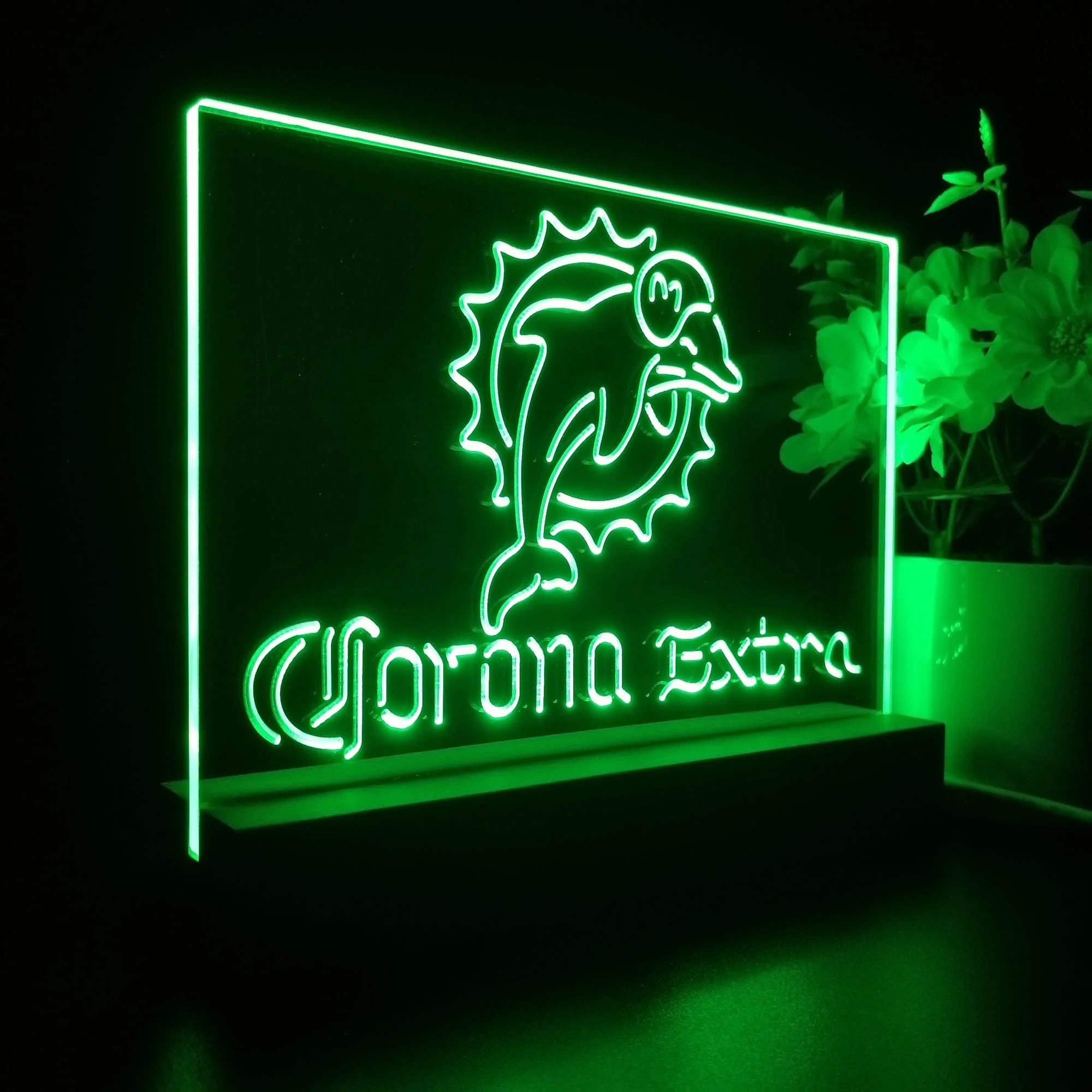 Corona Extra Bar Miami Dolphins Est. 1966 Night Light Pub Bar Lamp - Image 5