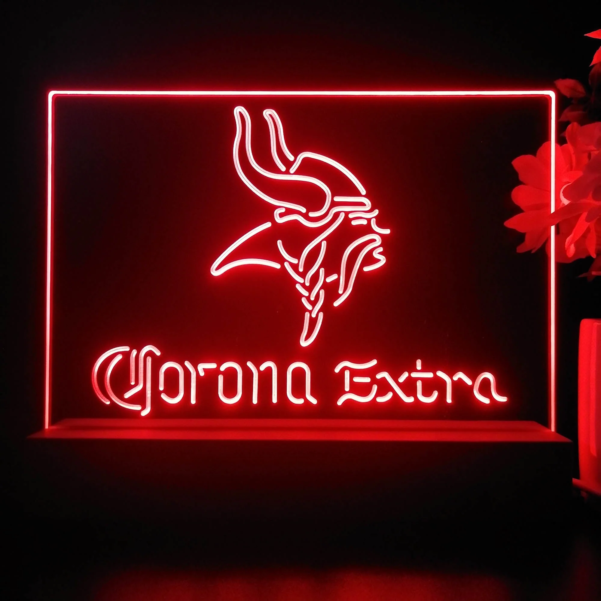 Corona Extra Bar Minnesota Vikings Est. 1961 Night Light Pub Bar Lamp - Image 2